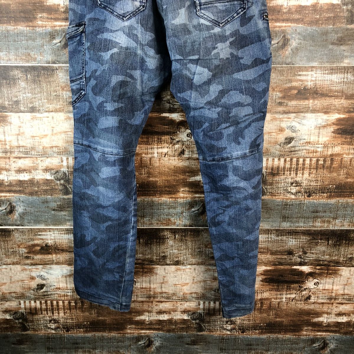 Japanese Brand Z Dragon camo Blue Distressed Denim vintage Pants #A2167 Size US 33 - 19 Thumbnail