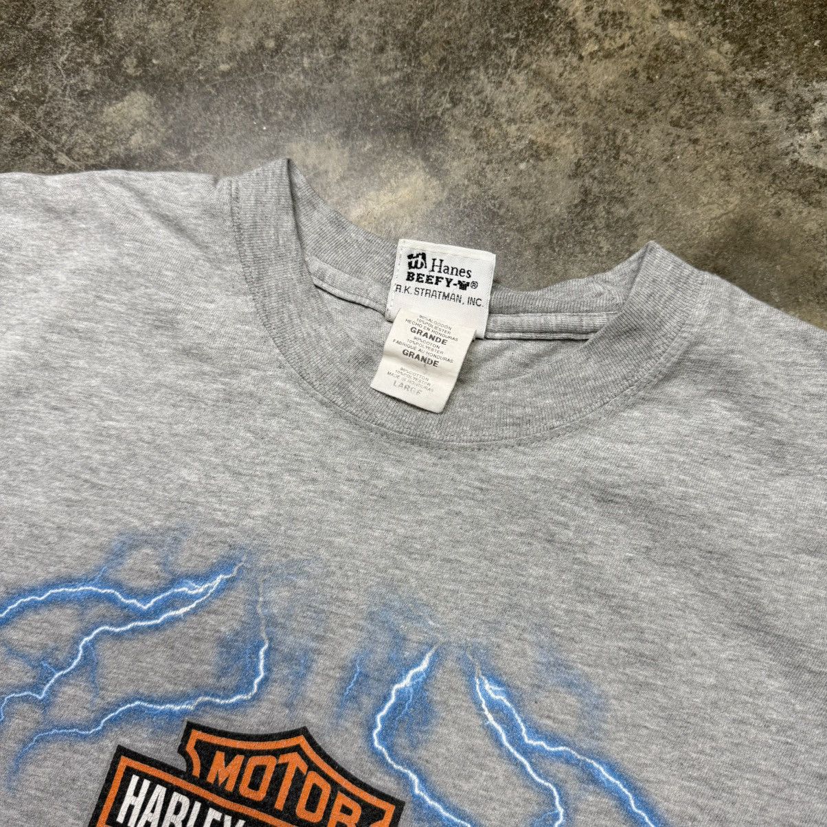 Harley Davidson vintage harley davidson lightning baggy gray tshirt Size US L / EU 52-54 / 3 - 5 Thumbnail