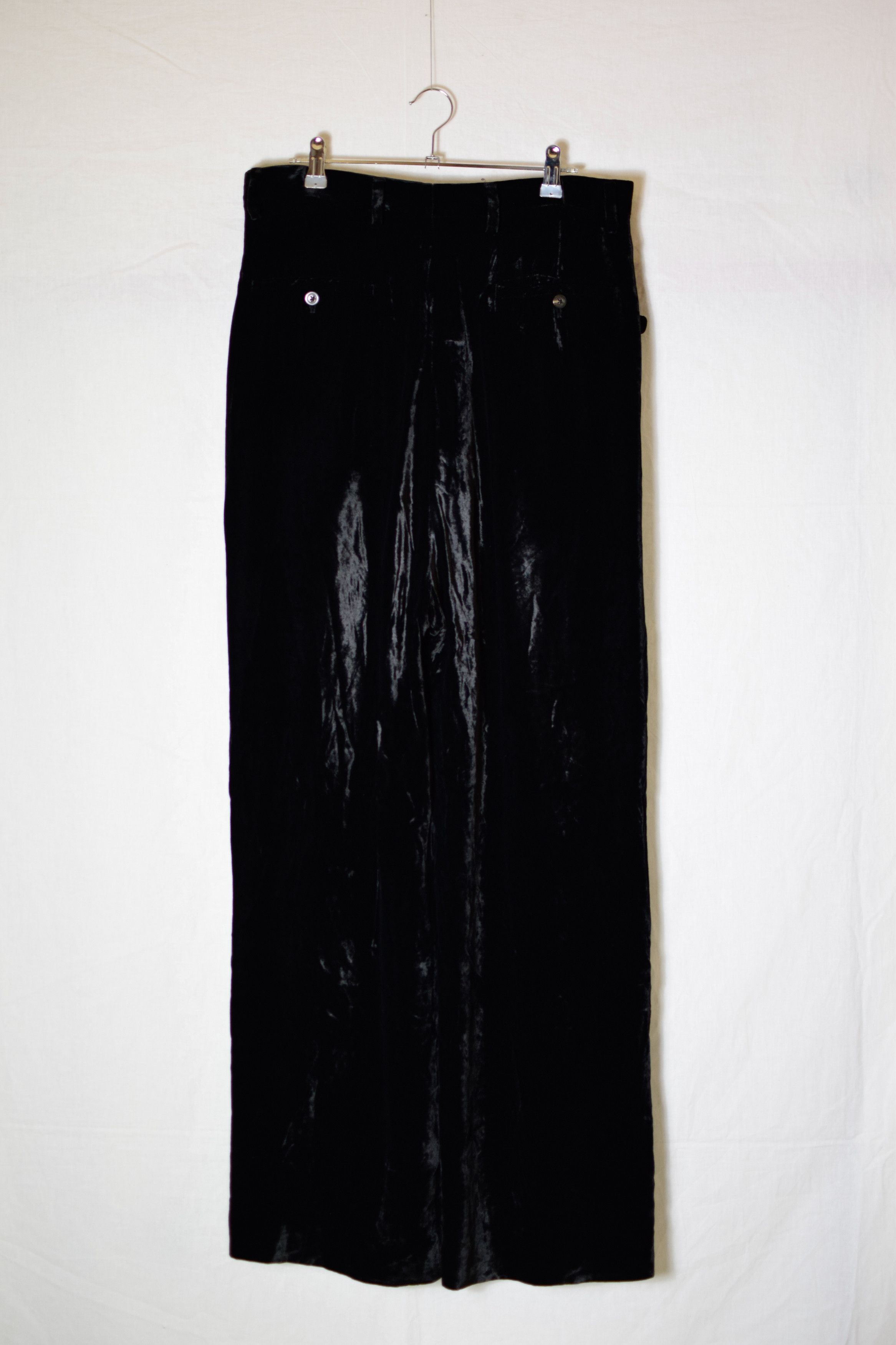 Rick Owens Rick Owens AW17 Velvet Wide Pants - RU178368-NV Size US 32 / EU 48 - 3 Thumbnail