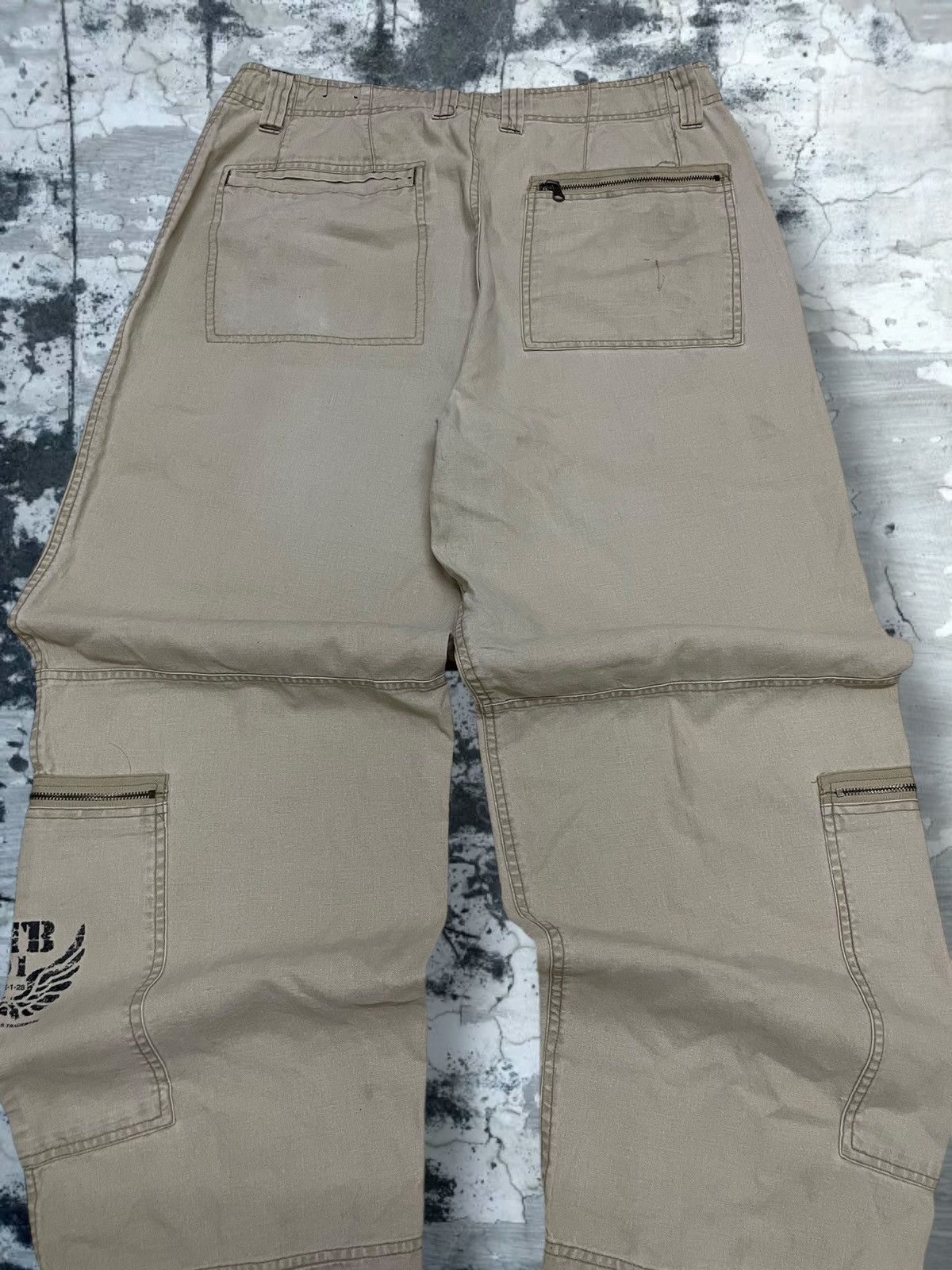 Japanese Brand Vintage 1990s Og Japan Designer OTB Tactical War Baggy Pant Size US 31 - 14 Thumbnail