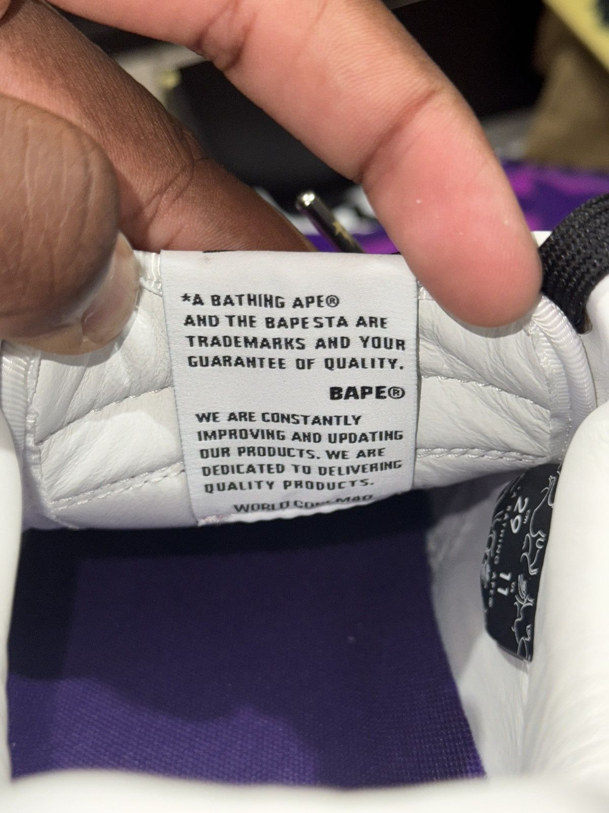 Bape A BATHING APE BAPE PURPLE SNEAKERS 11M WITH BOX Size US 11 / EU 44 - 9 Thumbnail