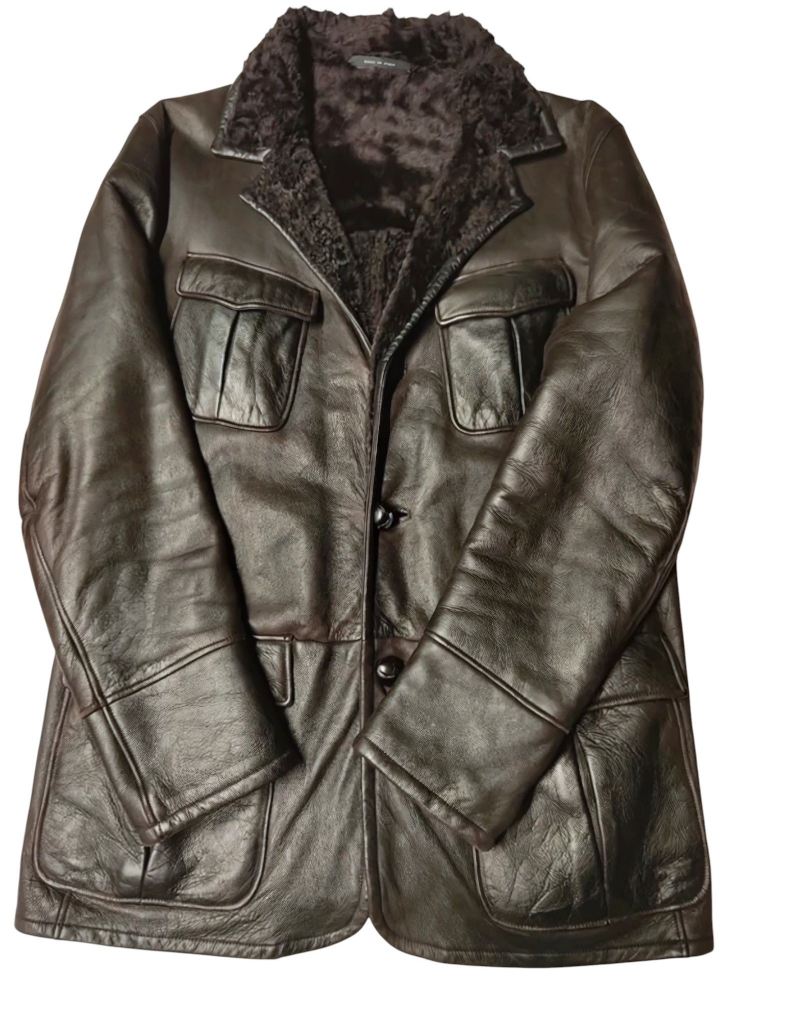 Gucci F/W 2001 SHEARLING LEATHER COAT BY TOM FORD Size US L / EU 52-54 / 3 - 1 Thumbnail