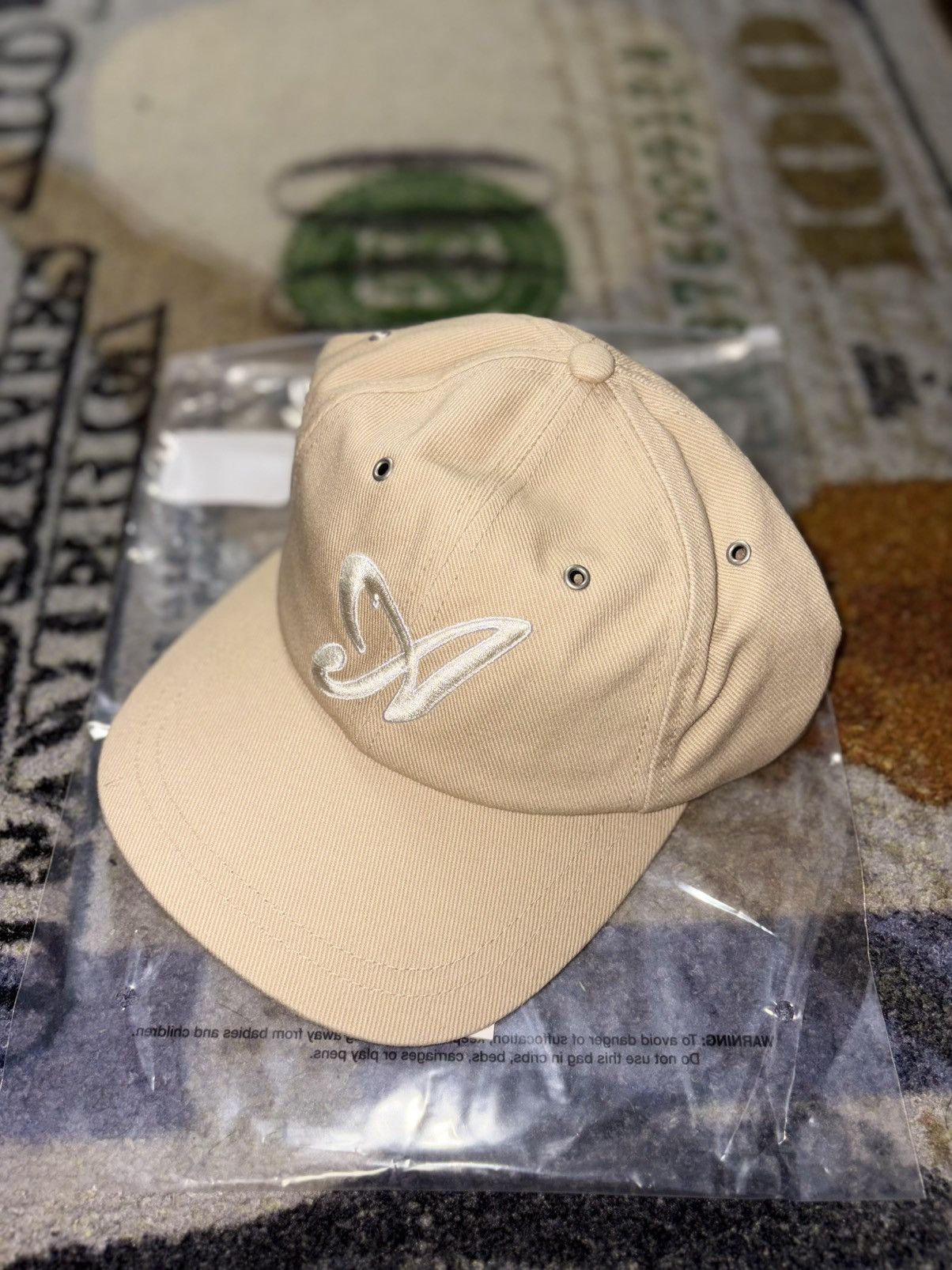 Aime Leon Dore Aime Leon Dore Washed ‘A’ Logo Hat Stone Size ONE SIZE - 1 Thumbnail