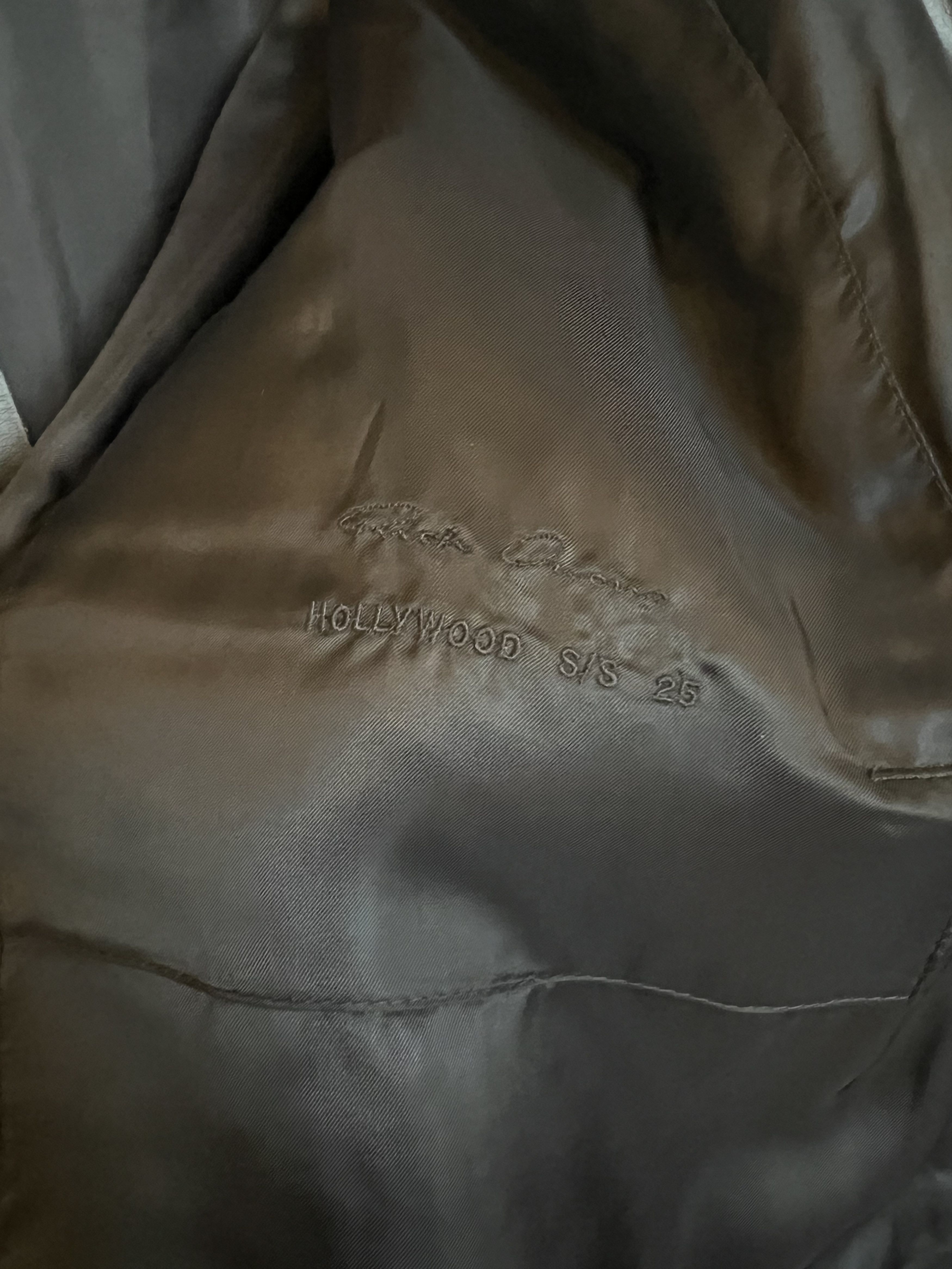 Rick Owens RO SS25 Hollywood LTP Tamponato Black Leather Jacket sz 50 Size US L / EU 52-54 / 3 - 6 Thumbnail
