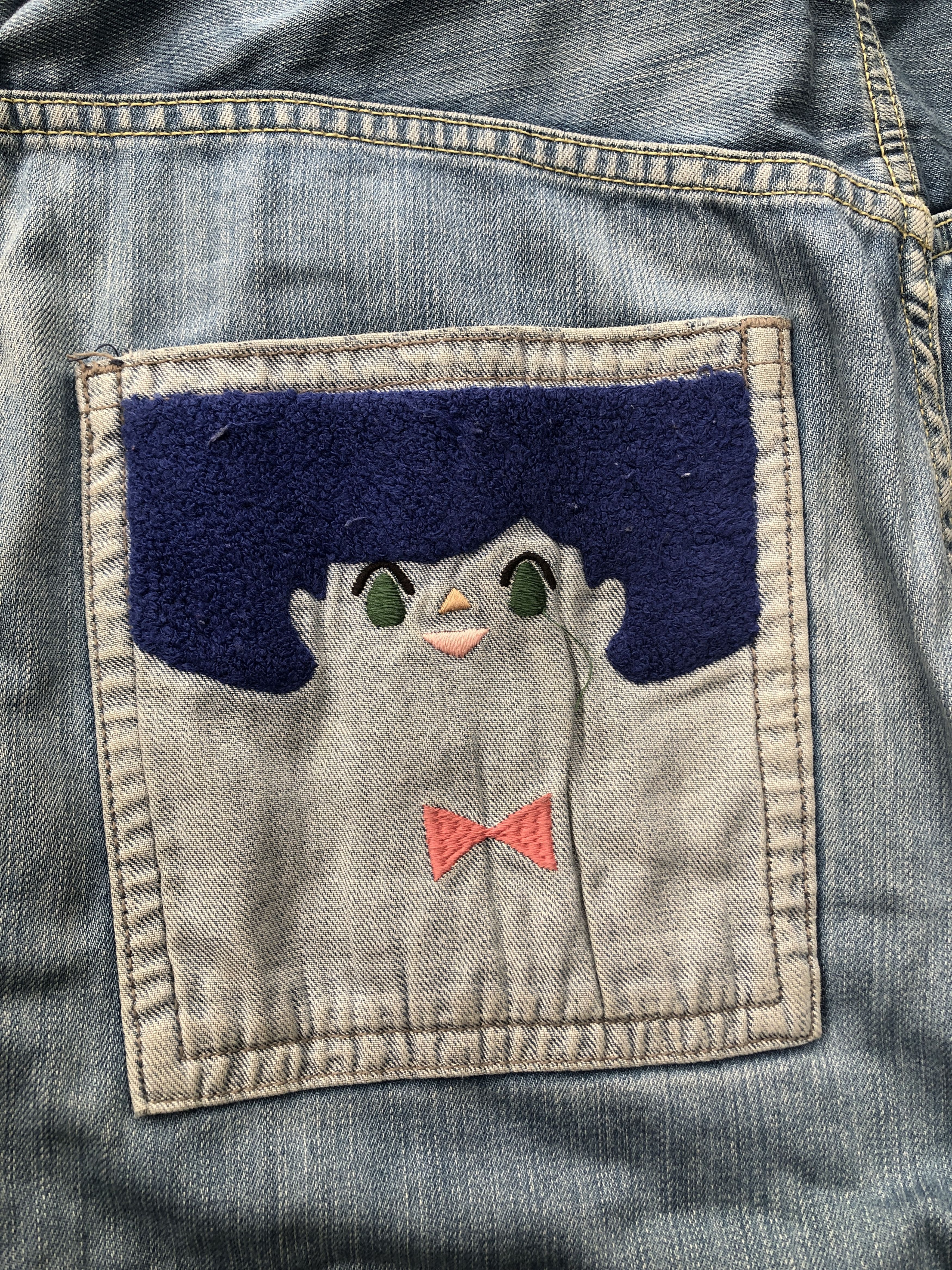 Ne-Net Archive Ne-net by Issey Miyake Character Embroidery Denim Size 30" / US 8 / IT 44 - 9 Thumbnail