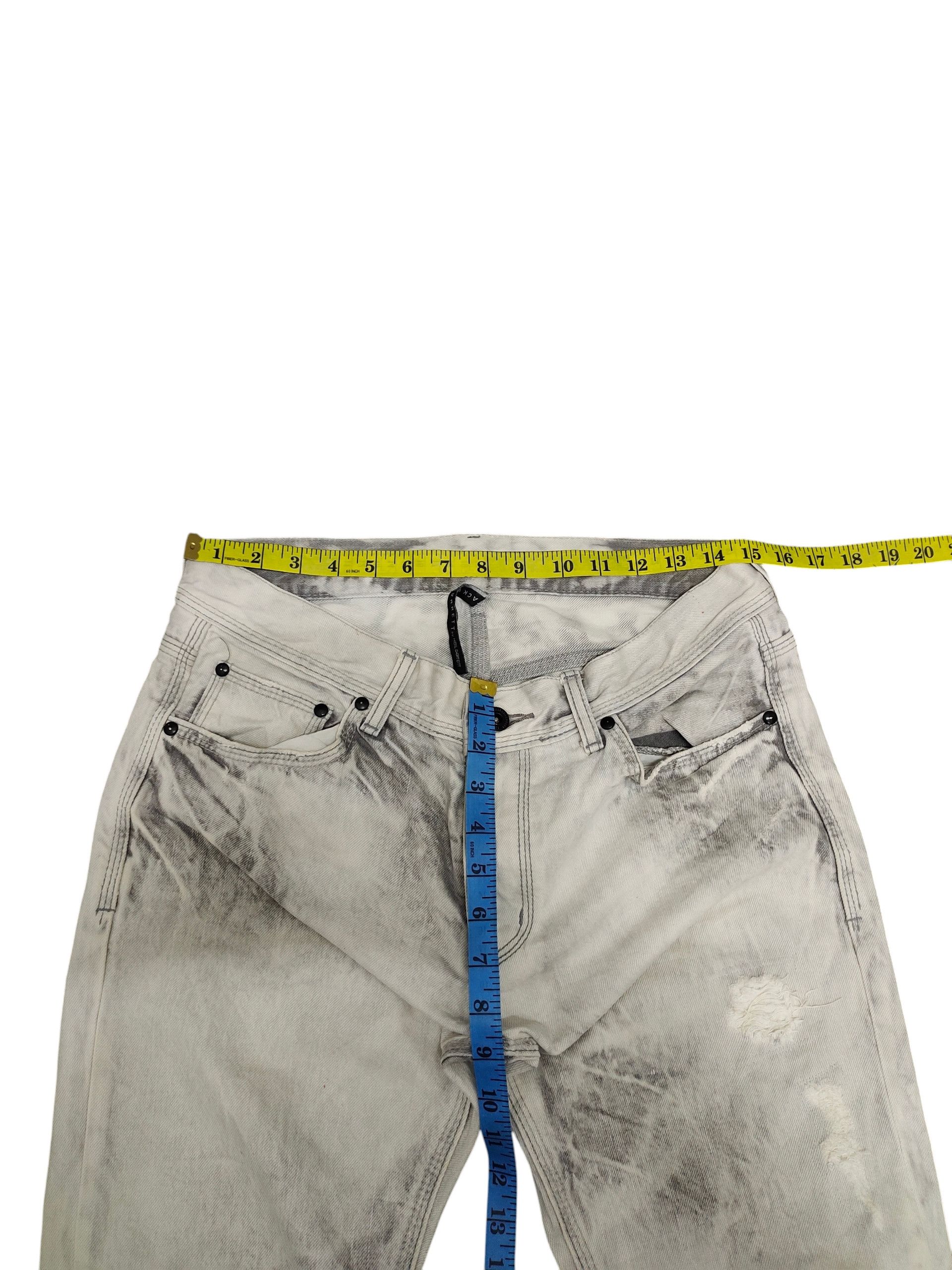 Neil Barrett Neil Barret Bleach Wash Clawmark Distress Faded Denim Jeans Size US 32 / EU 48 - 14 Thumbnail