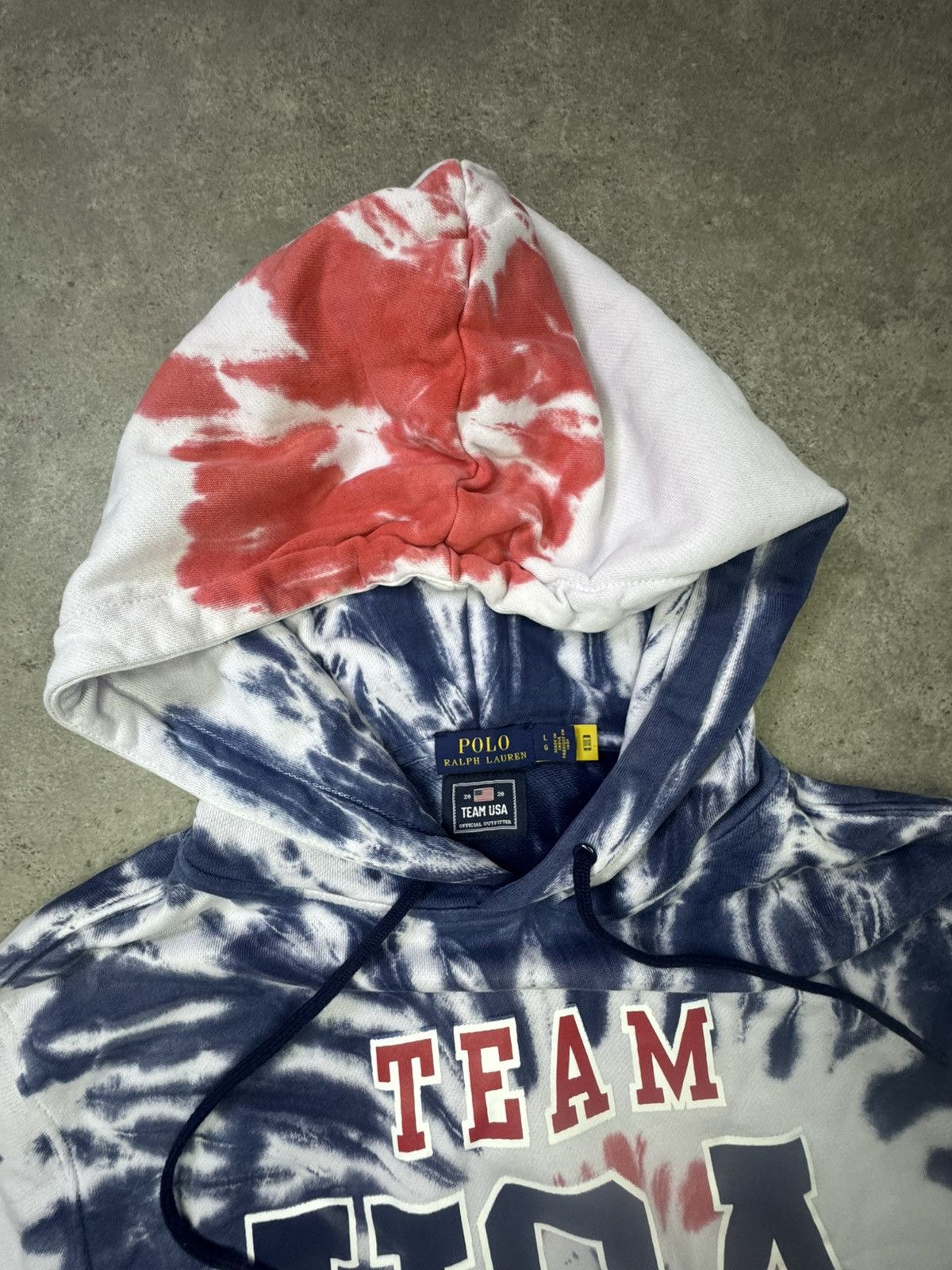 Polo Ralph Lauren Polo Ralph Lauren Team USA Tie-Dye Hoodie Size US M / EU 48-50 / 2 - 2 Thumbnail