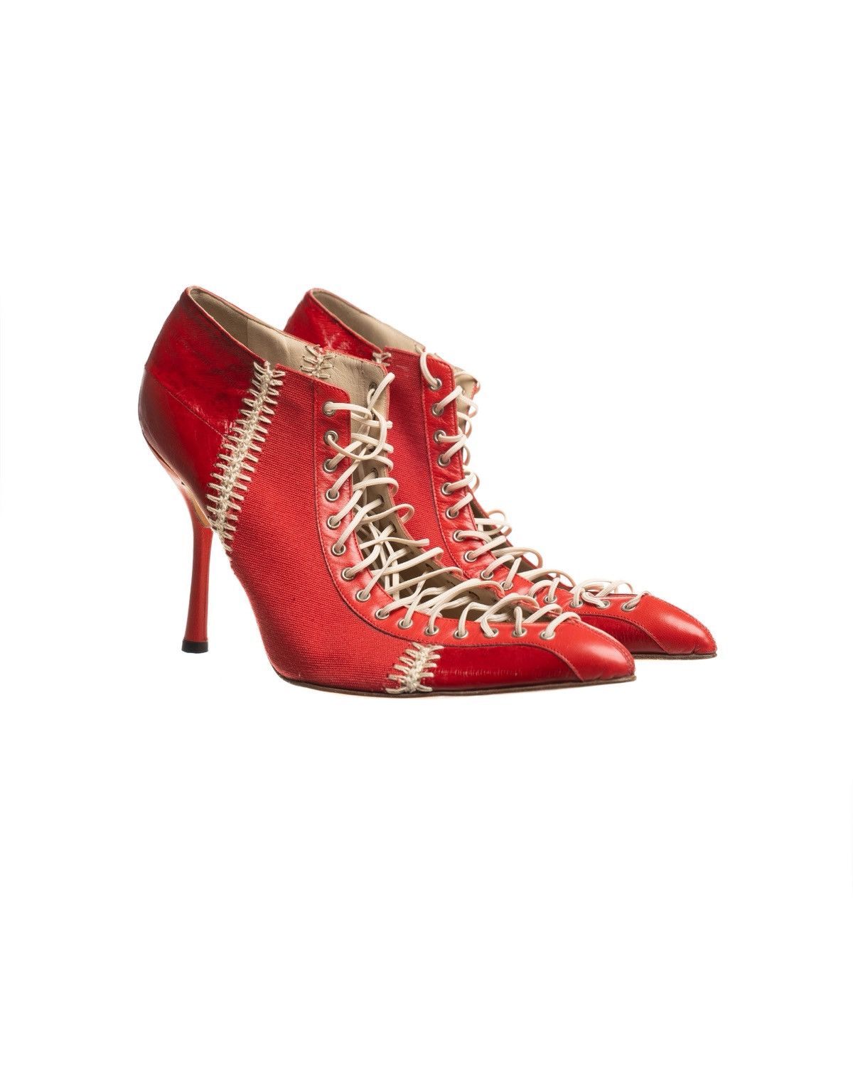 Versace Gianni Versace pointed toe lace-up hells Size US 9 / IT 39 - 1 Thumbnail