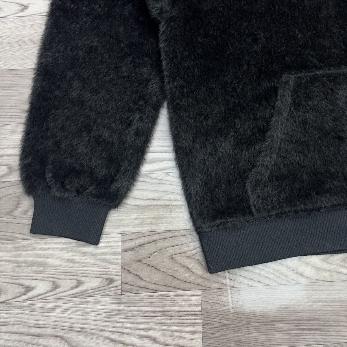 Celine Celine x Hedi Slimane FW22 Alpaca Fur Studded Logo Hoodie Size US M / EU 48-50 / 2 - 11 Thumbnail
