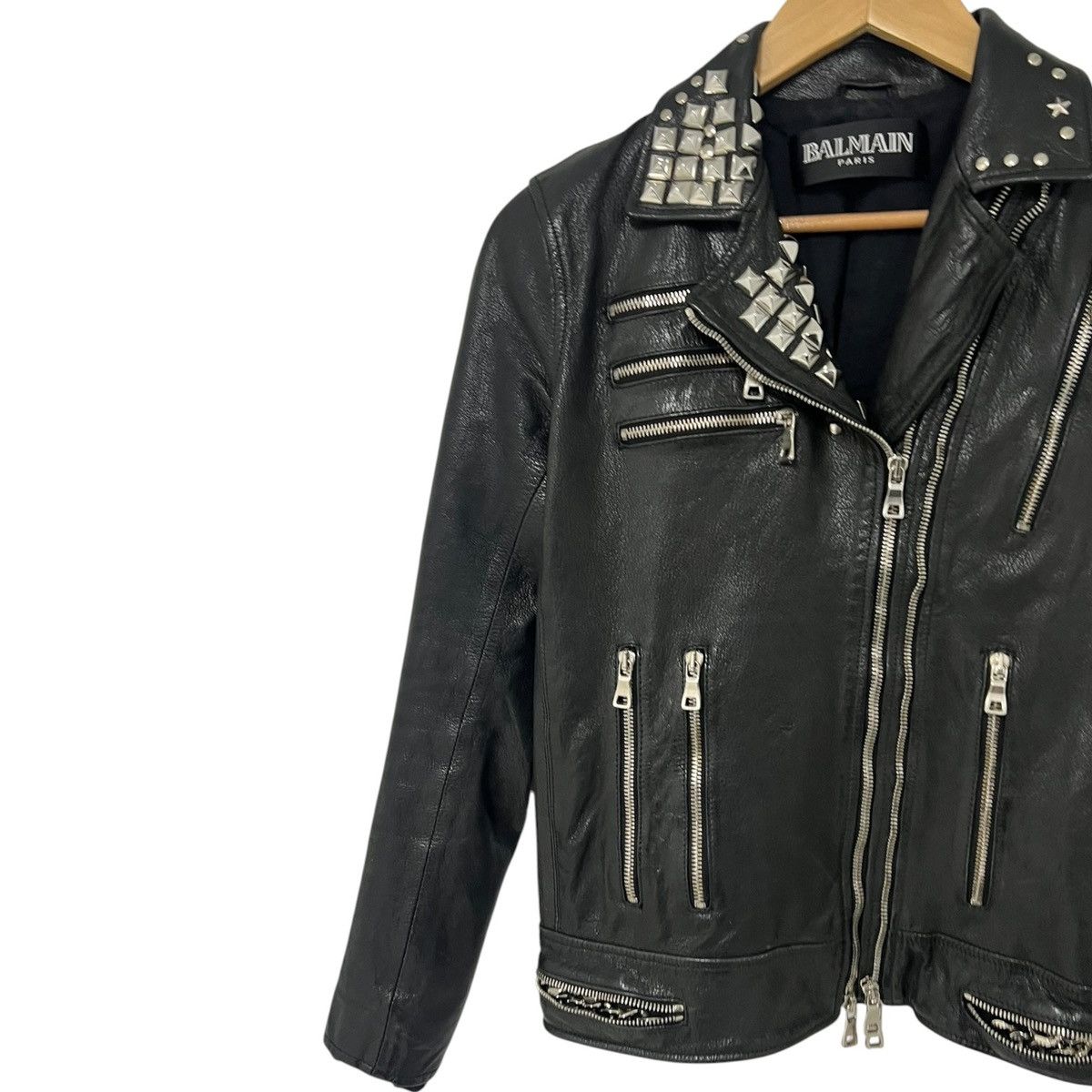 Balmain Balmain studded leather jacket Size S / US 4 / IT 40 - 5 Thumbnail
