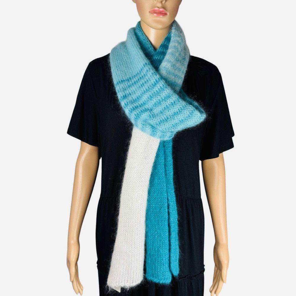 Anthropologie NWT New Anthropologie Wool Lightweight Stripe Scarf Made In Size ONE SIZE - 4 Thumbnail