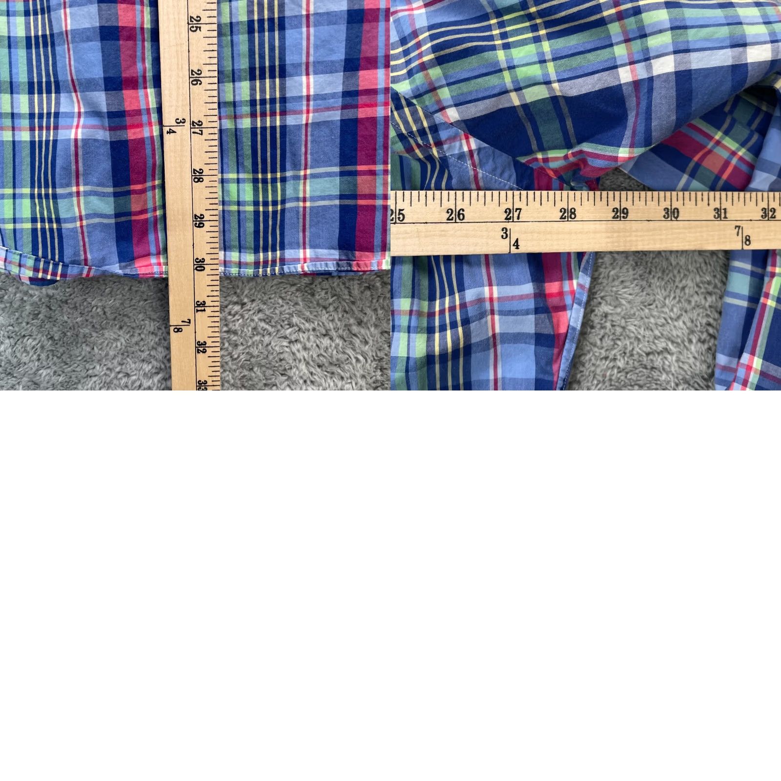 Ralph Lauren VINTAGE Ralph Lauren Shirt Mens XXL Blue Plaid Cotton Classic Fit Button Down Size US XXL / EU 58 / 5 - 8 Thumbnail