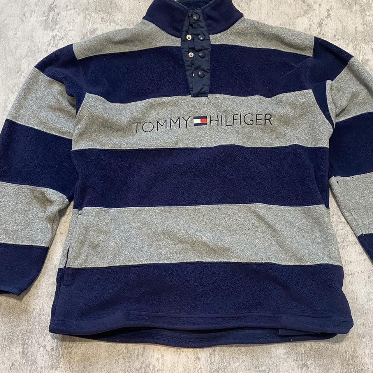 Tommy Hilfiger 90s Vintage Navy and grey Tommy Hilfiger Size US M / EU 48-50 / 2 - 1 Thumbnail
