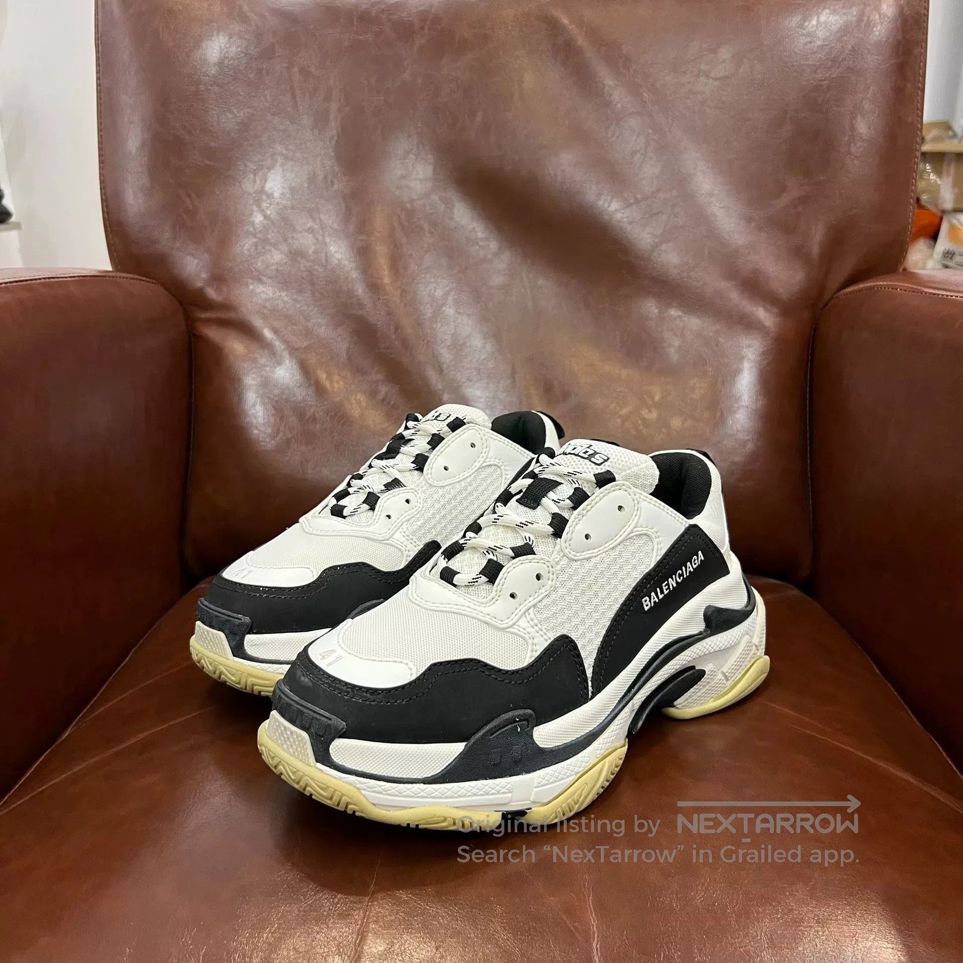 Balenciaga Balenciaga Triple S Cream Sneakers Size 42 | Grailed
