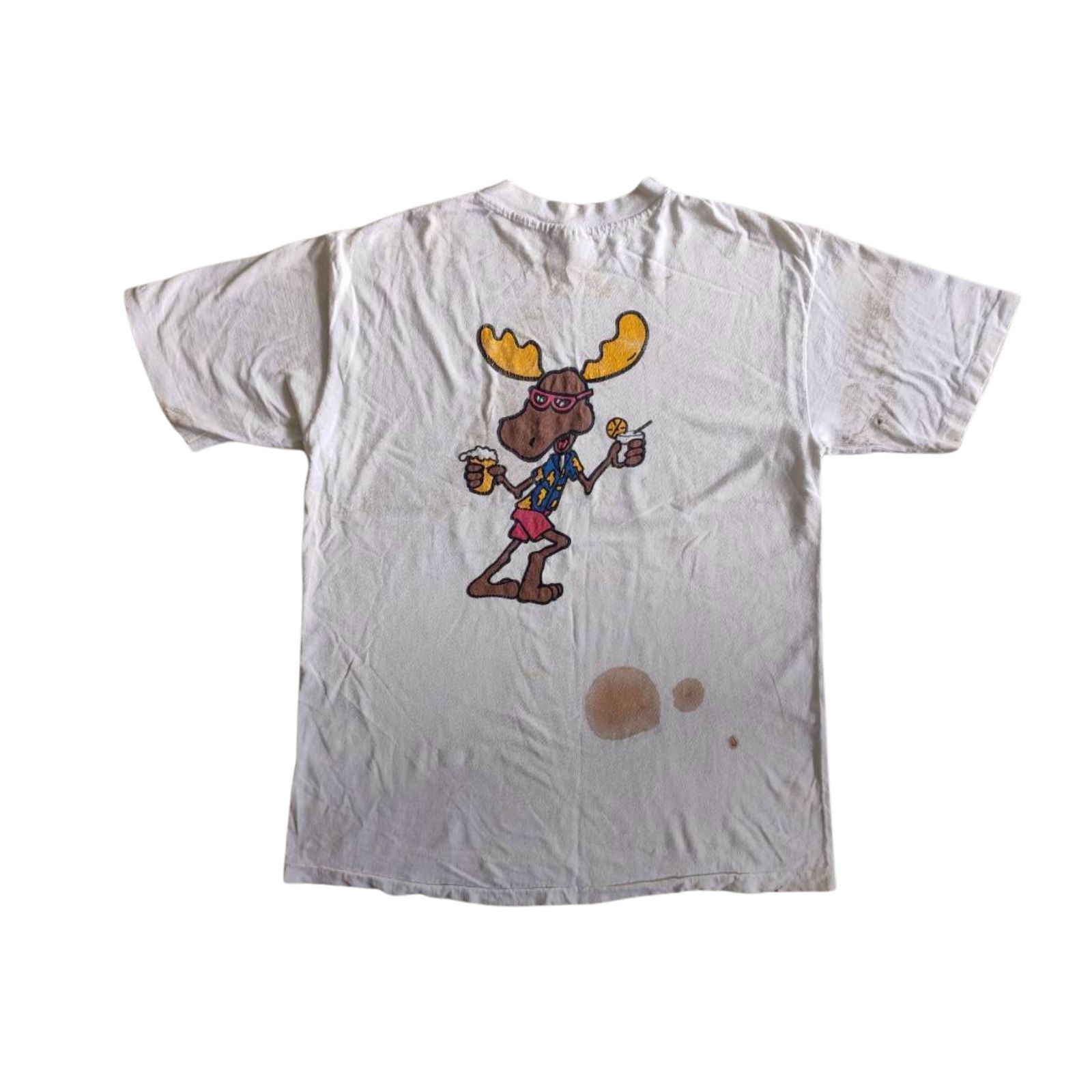 Hanes 1980s Rocky Bullwinkle T Shirt 80s Mens M USA Cartoon Size US M / EU 48-50 / 2 - 1 Thumbnail