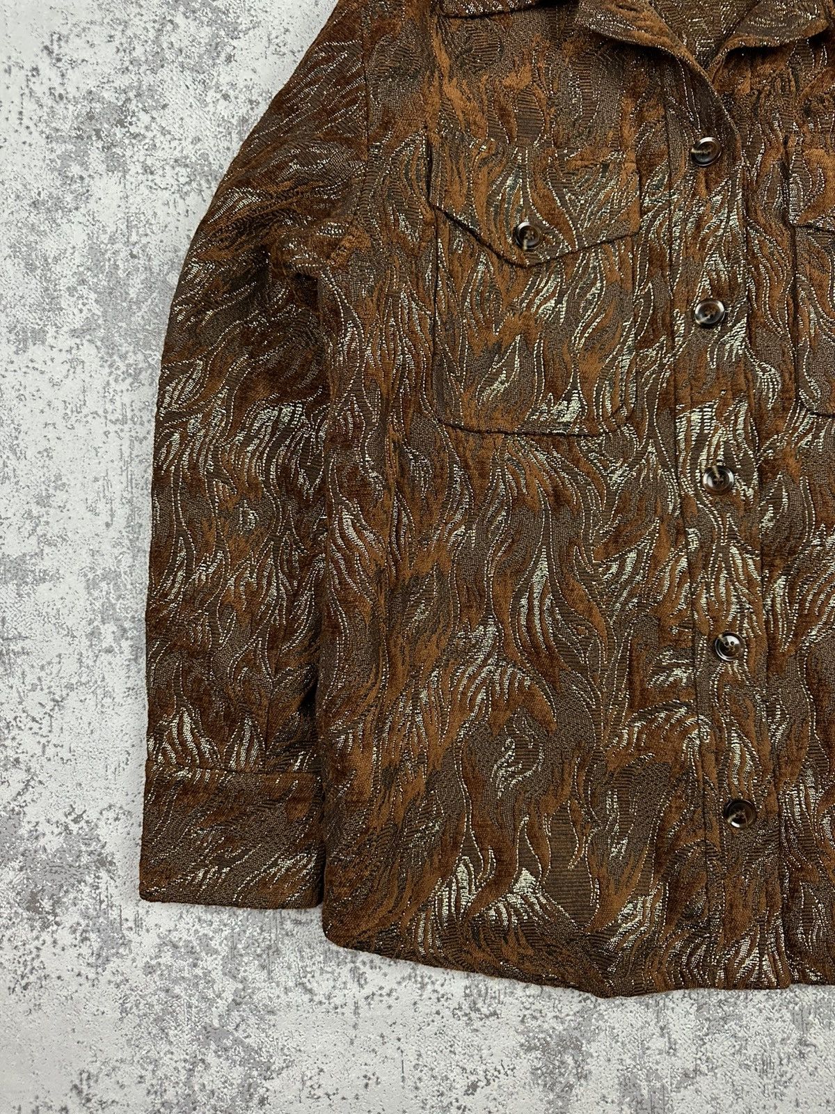 Samsoe Samsoe Samsoe Samsoe Cinnamon Waves Metallic Overshirt Jacket Size US S / EU 44-46 / 1 - 3 Thumbnail