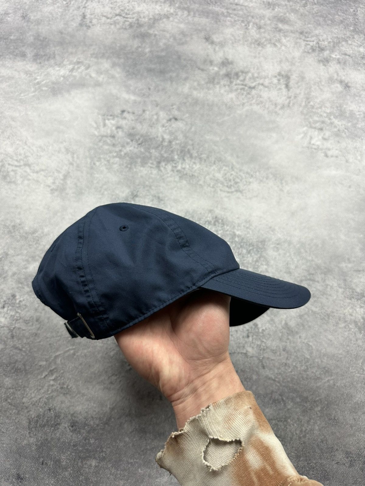 Nike Vintage Y2K Nike Metal Swoosh Baseball Cap Blue Drill Hat Size ONE SIZE - 4 Thumbnail
