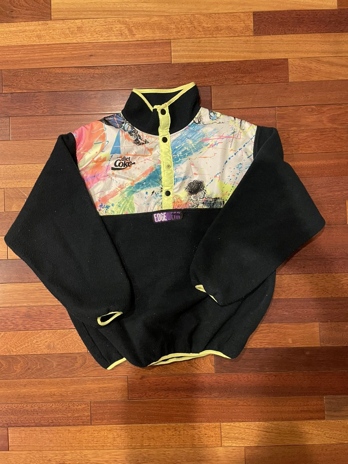 Coca Cola × Vintage Insane Vintage Diet Coke EdgeWear Neon Print Ski Fleece Size US L / EU 52-54 / 3 - 1 Thumbnail