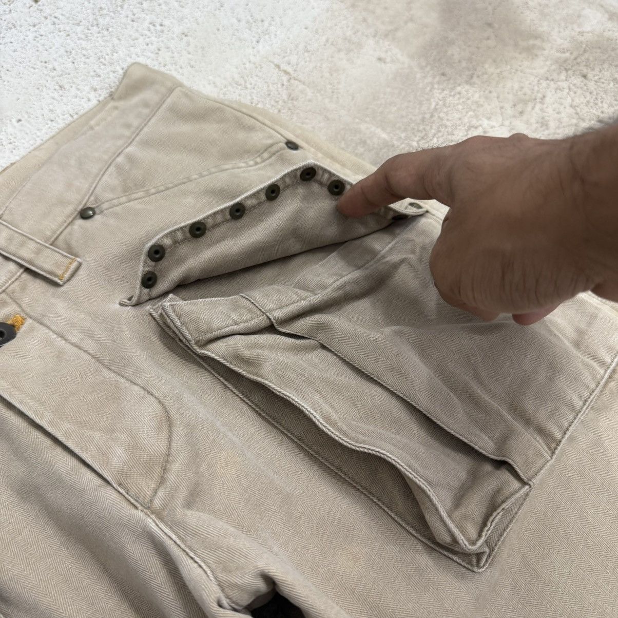 Japanese Brand Vintage Y2K Rescue Squad Studded Pocket High Oz Denim Size US 32 / EU 48 - 10 Thumbnail