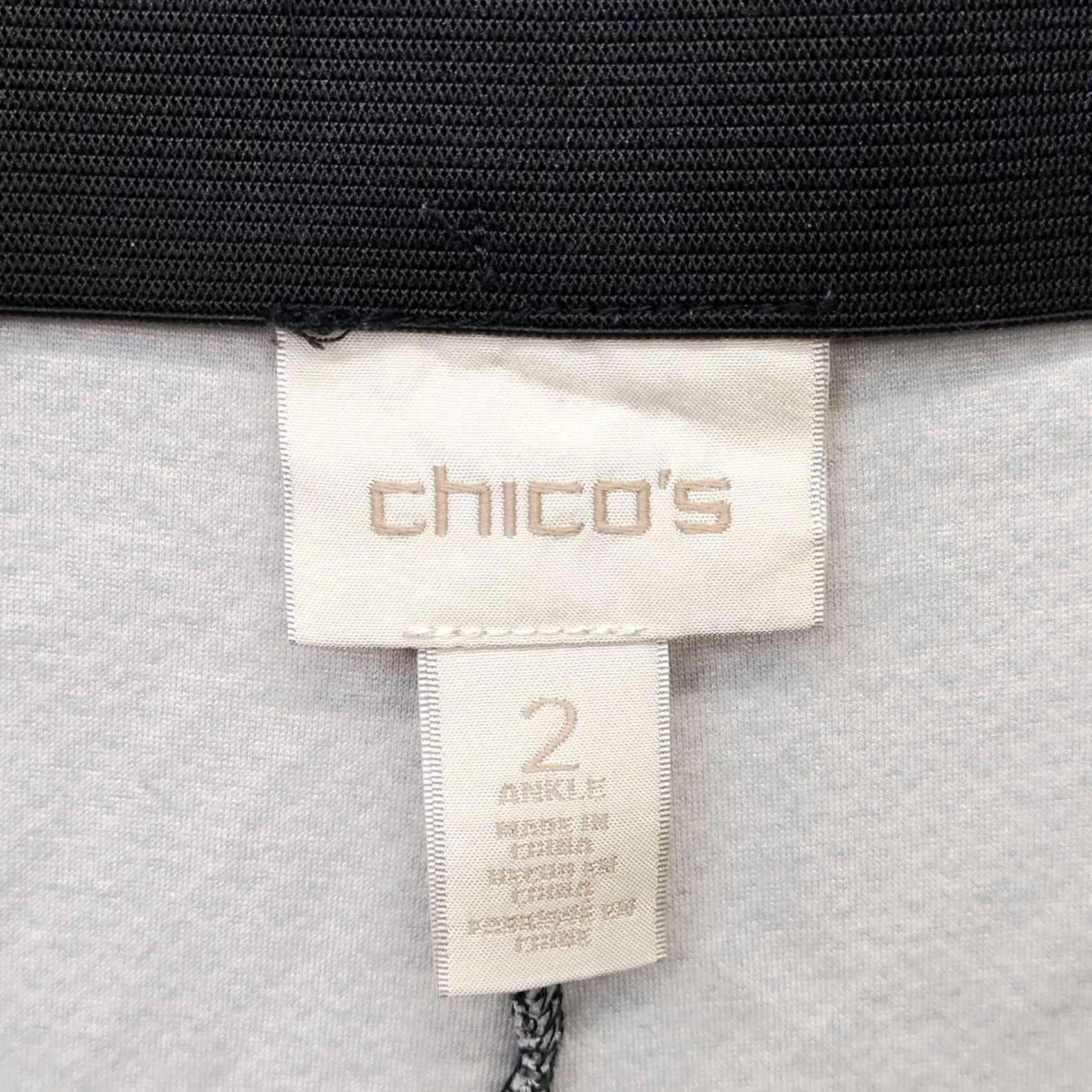 Vintage Chico's Womens 2 Multi Geometric Flat Front Stretch Skinny Pull On Ankle Pants Size 26" / US 2 / IT 38 - 7 Thumbnail