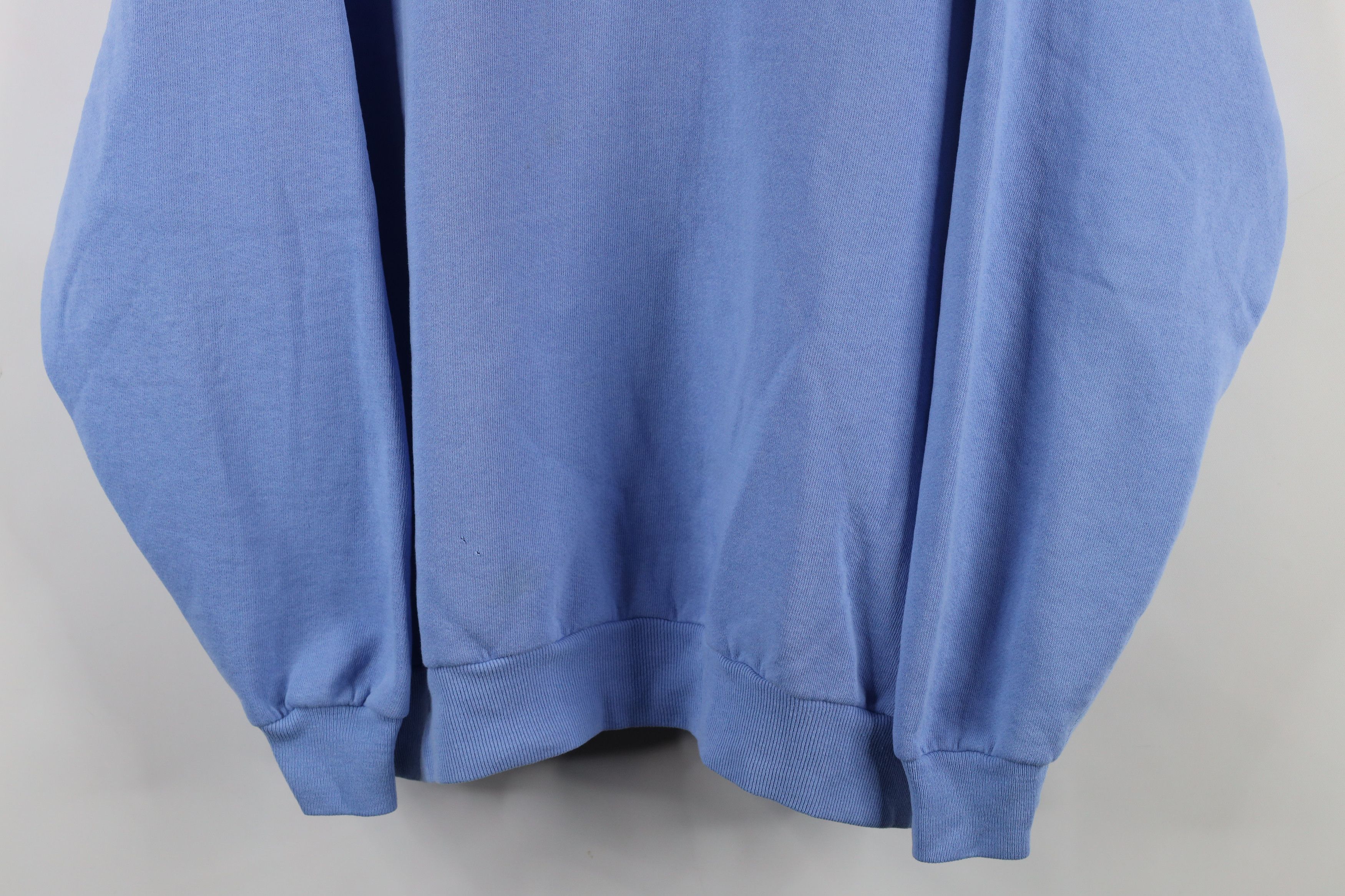 Vintage Vintage 90s Streetwear Blank Crewneck Sweatshirt Light Blue Size US XL / EU 56 / 4 - 3 Thumbnail