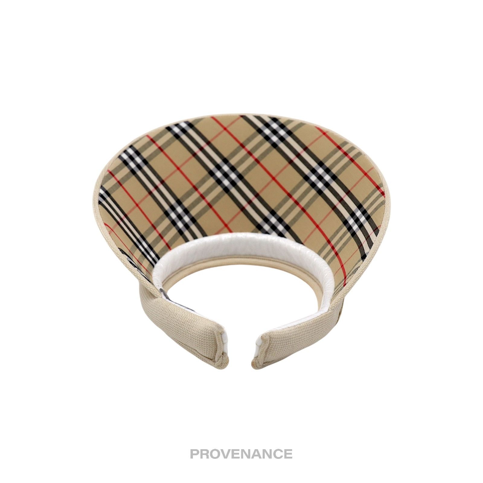 Burberry 🔴 Burberry Knight Logo Golf Visor - Chalk Nova Check Size ONE SIZE - 5 Thumbnail