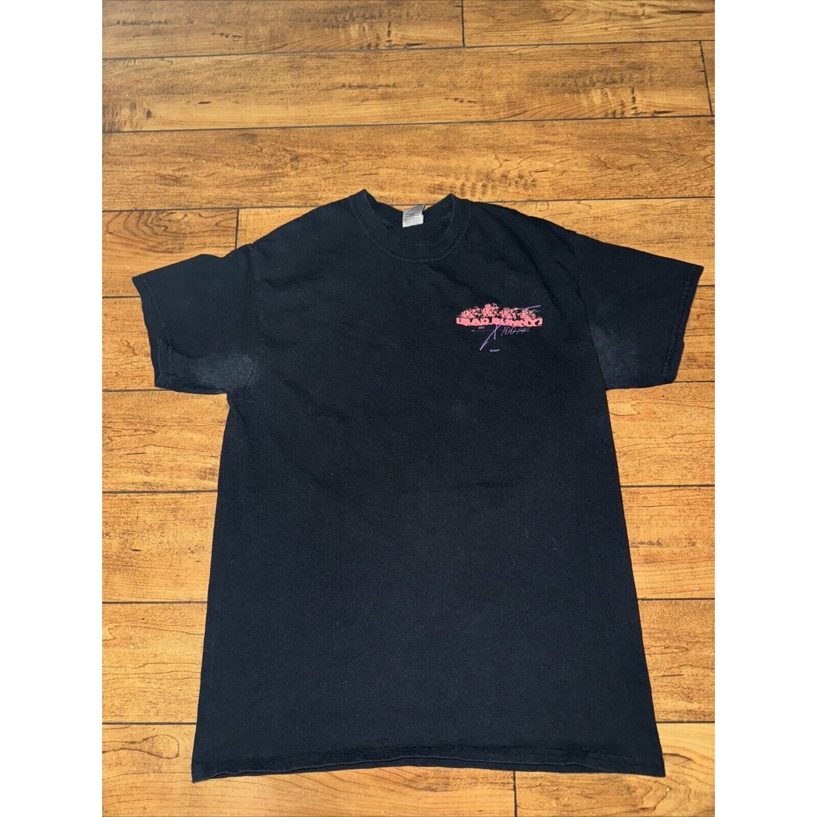 Band Tees × Gildan Bad Bunny X100PRE Tour T-Shirt Black Medium 18x26 Music Size US M / EU 48-50 / 2 - 3 Thumbnail