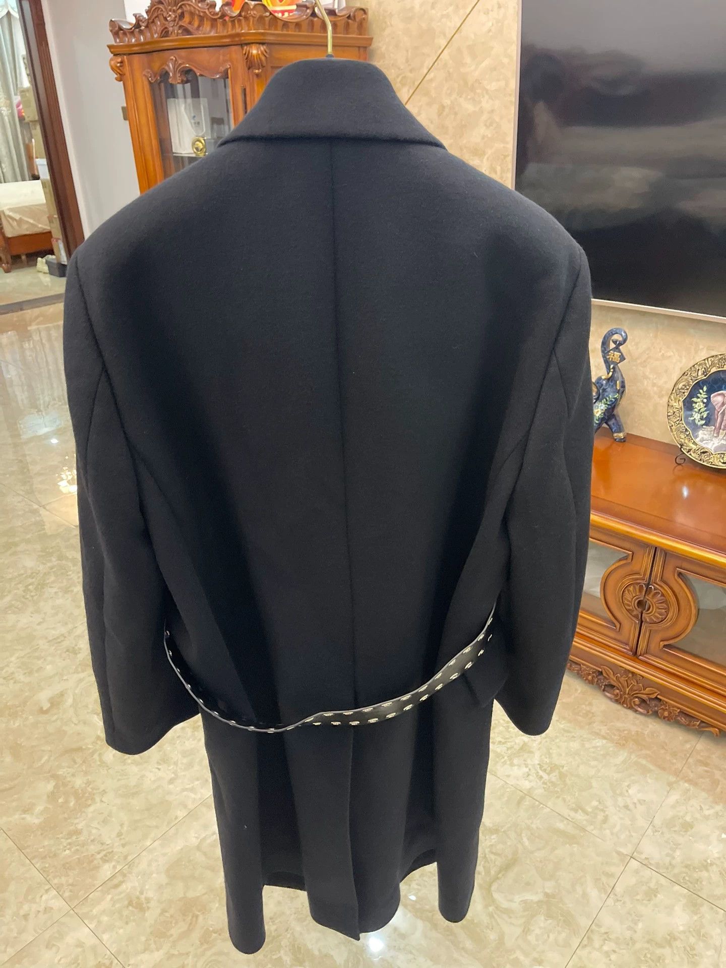 Valentino VALENTINO Wool & Cashmere Tailored Coat 44 (50) Black Size US S / EU 44-46 / 1 - 2 Thumbnail