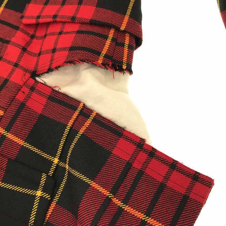 Comme des Garcons Comme des Garcons Red retro plaid split design long suit j Size S / US 4 / IT 40 - 9 Thumbnail