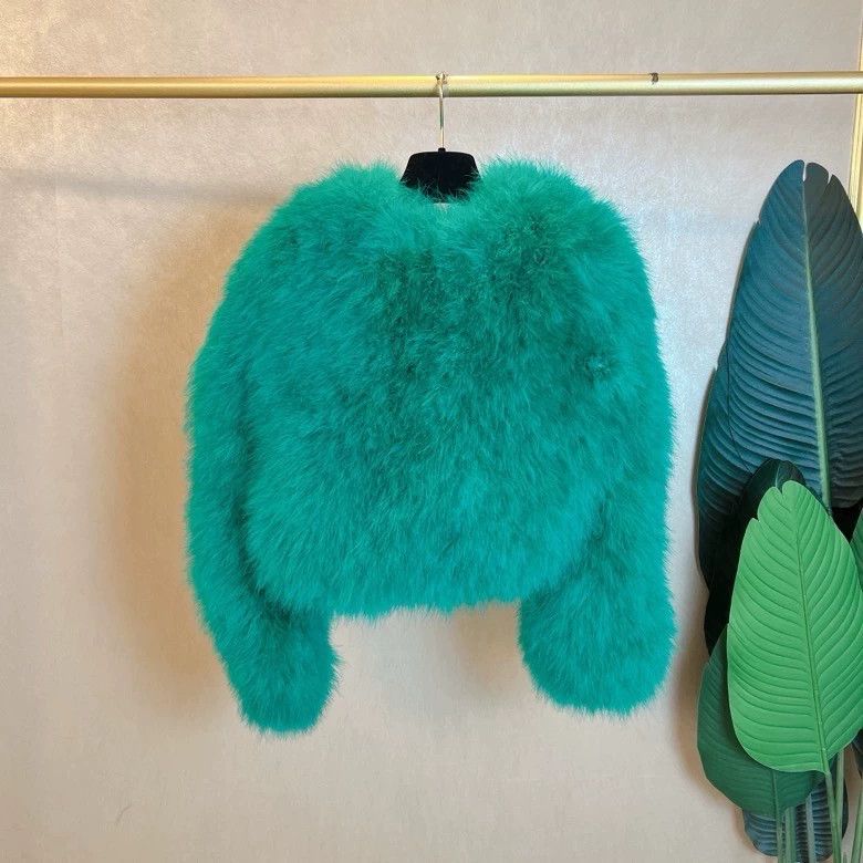 Saint Laurent Paris saint Laurent parisGreen fur jacket 2503-Nextarrow Size XXS / US 00 / IT 34 - 3 Thumbnail