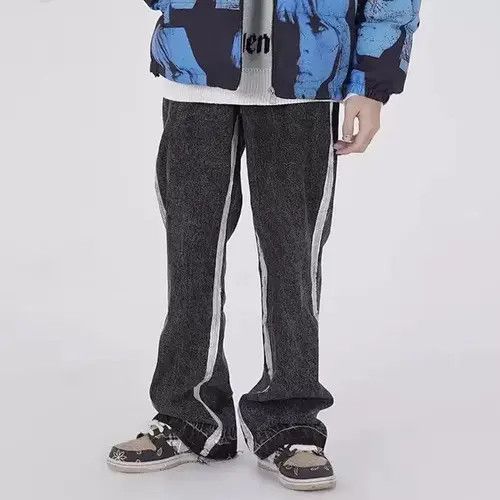 VIBE Denim Retro Flared Detail Pants Size US 33 - 3 Thumbnail