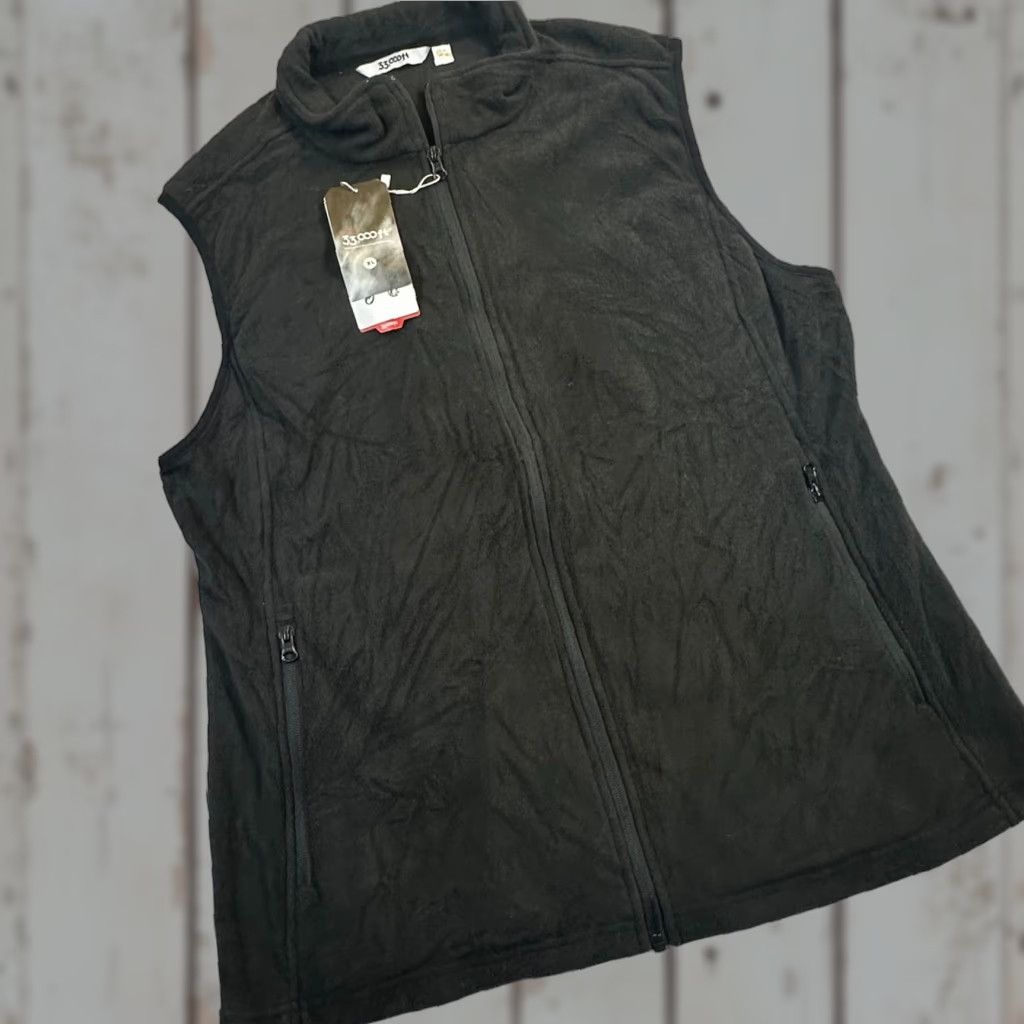 Vintage NWT 33,000 Ft Black Fleece Full Zip Vest USA Made Men's XL Shirt Vest Size US XL / EU 56 / 4 - 1 Thumbnail