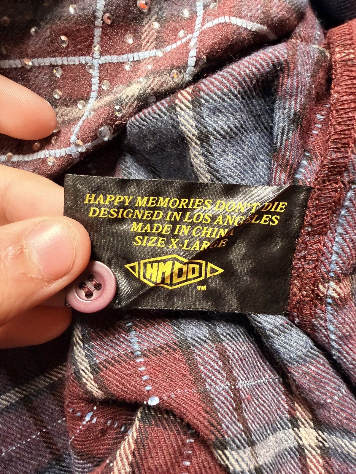 HMDD HMDD Rhinestone Button up Flannel Size US XL / EU 56 / 4 - 4 Thumbnail