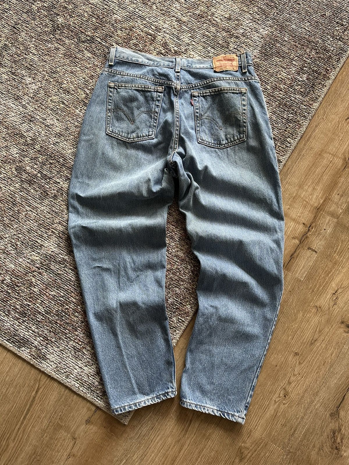 Levi's 550 tapered denim pants for men, size w36 unclear blue type Vintage Second Hand