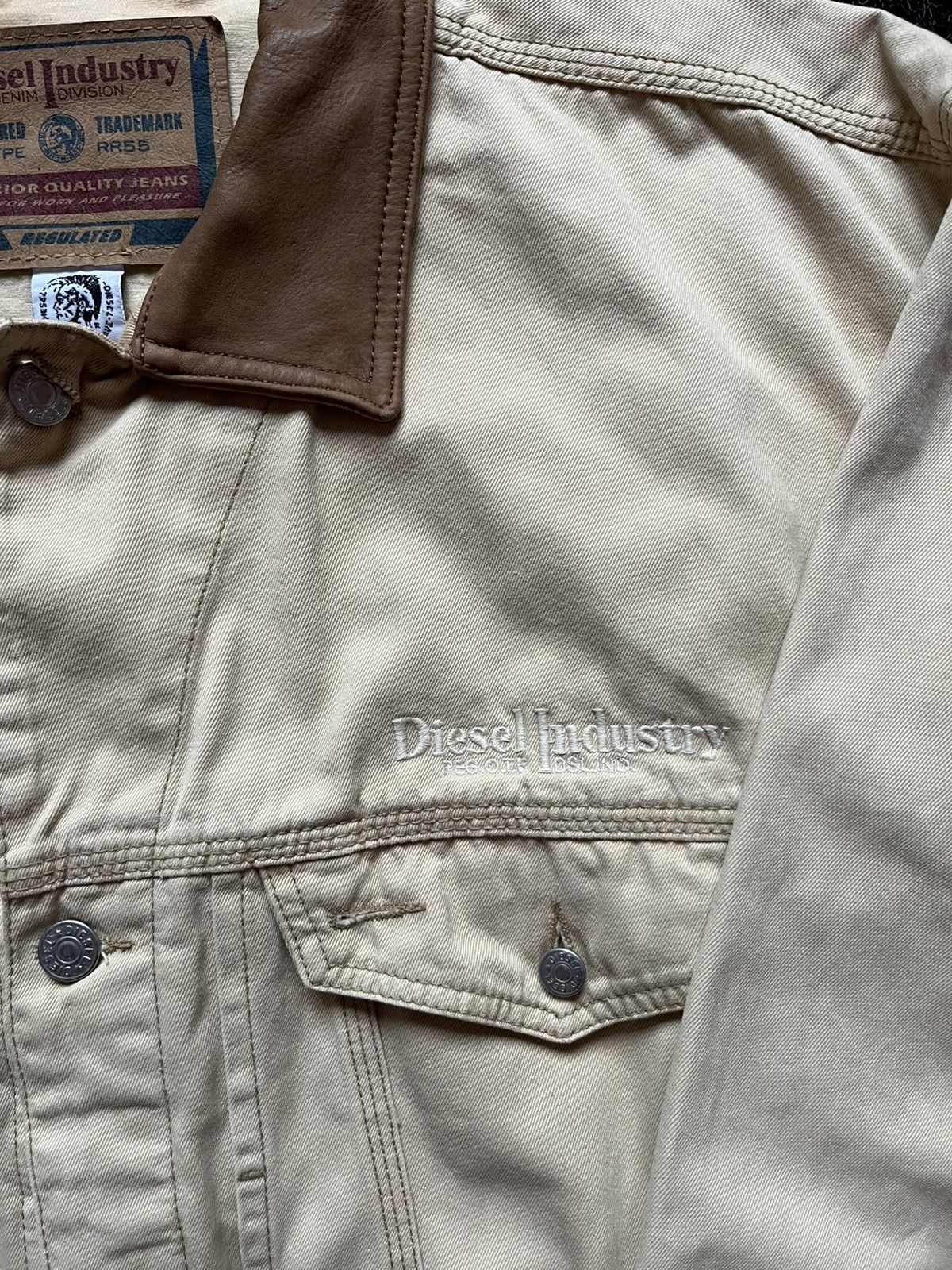Diesel Vintage Diesel Streetwear Distressed Beige Denim Jacket Size US M / EU 48-50 / 2 - 6 Thumbnail