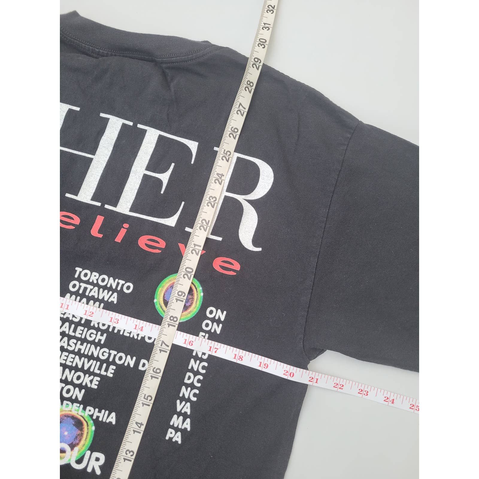 Giant × Vintage Y2K Cher Believe Millennium Tour Bubbles tee shirt LG Size US L / EU 52-54 / 3 - 7 Thumbnail