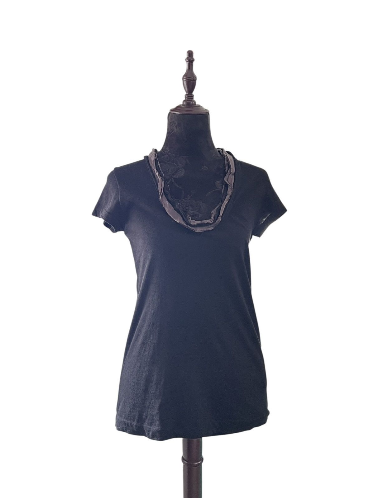 Sacai Sacai Luck Layered Multifabric Collar Tshirt Size XS / US 0-2 / IT 36-38 - 2 Thumbnail