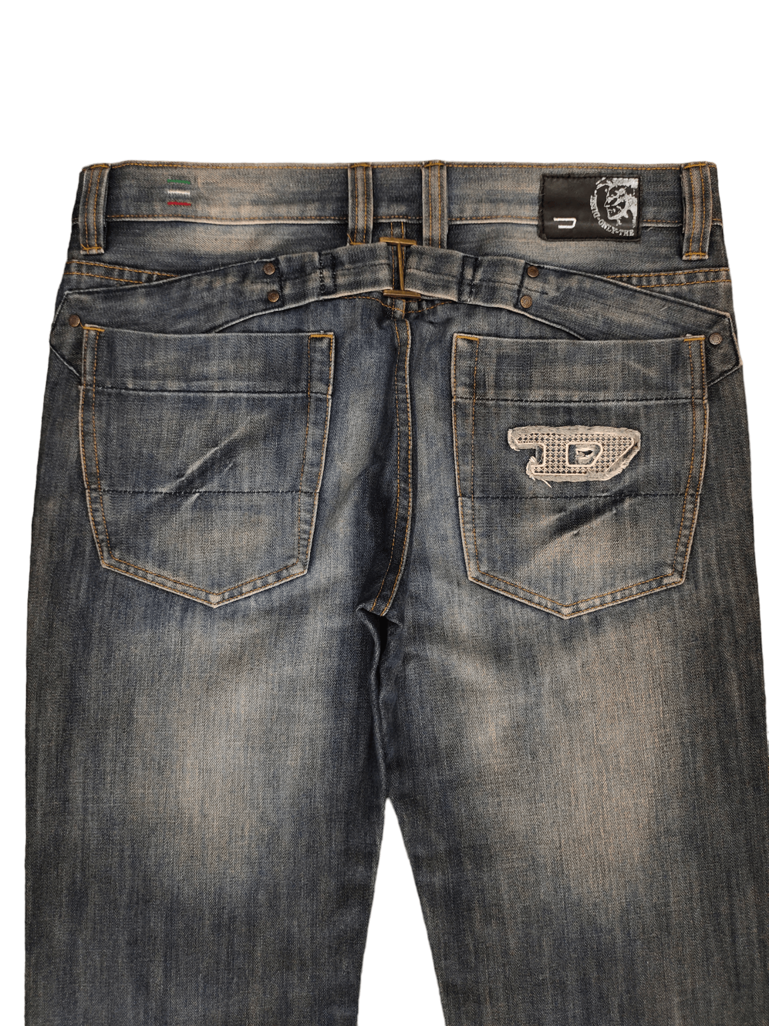 Diesel Vintage Y2k Diesel D Logo Embroidered Loose Denim Pants Size US 36 / EU 52 - 2 Thumbnail