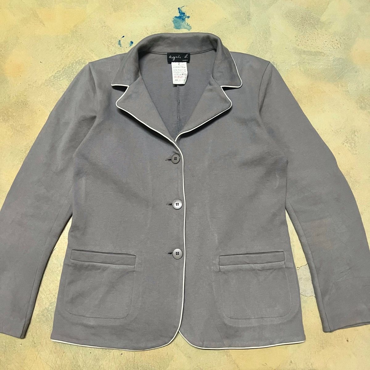Designer × Japanese Brand × agnes b. Agnes B Blazer Coat Jacket Size S / US 4 / IT 40 - 3 Thumbnail