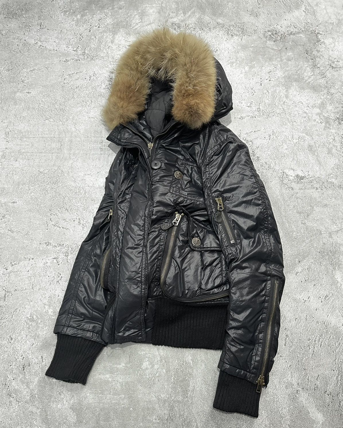 MOUSSY Fur Jacket Moussy Japanese Bomber Hooded Jacket Lgb Style Size US S / EU 44-46 / 1 - 2 Thumbnail