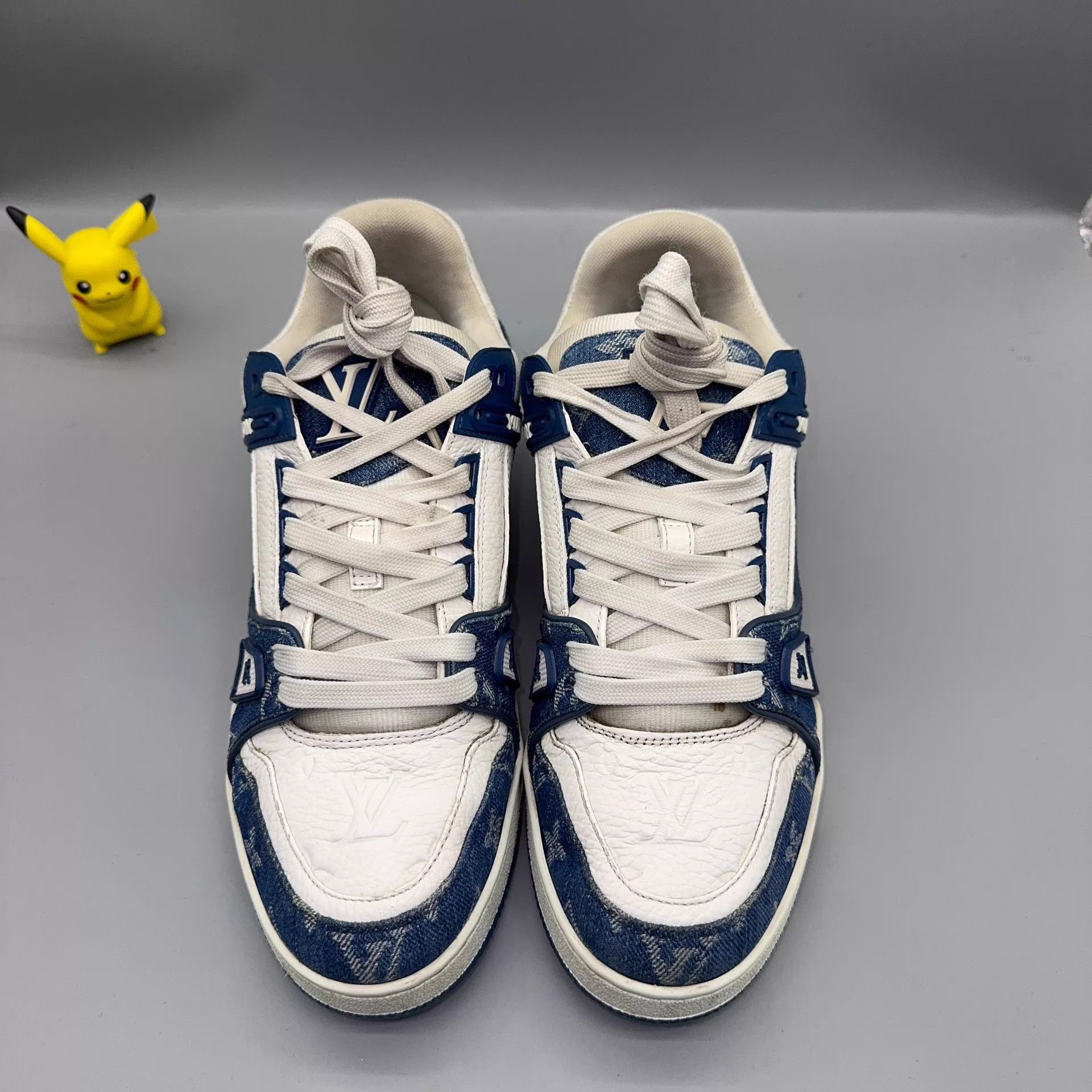 Louis Vuitton LOUIS VUITTON Trainer Denim Blue & White Size 40 Size US 7 / EU 40 - 2 Thumbnail