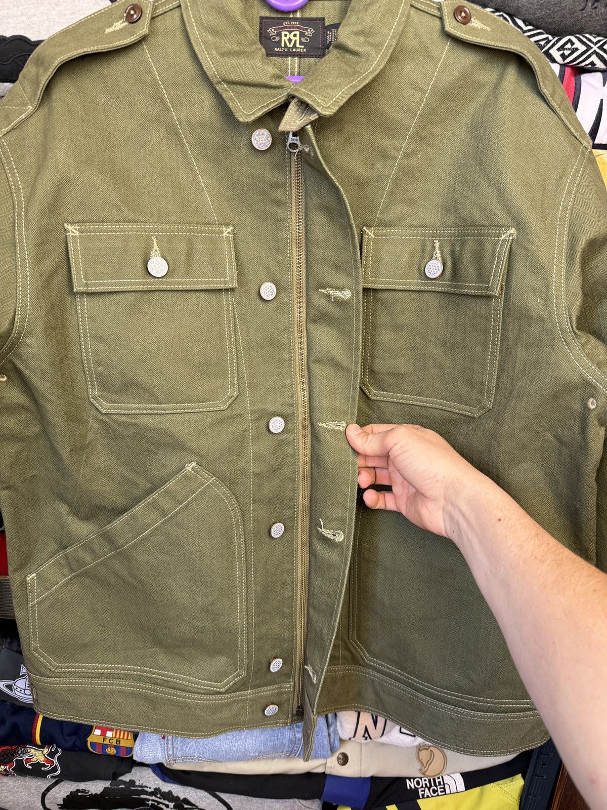 RRL Ralph Lauren RRL Double RL CRAZY Military Pocket Jacket Size US XL / EU 56 / 4 - 3 Thumbnail