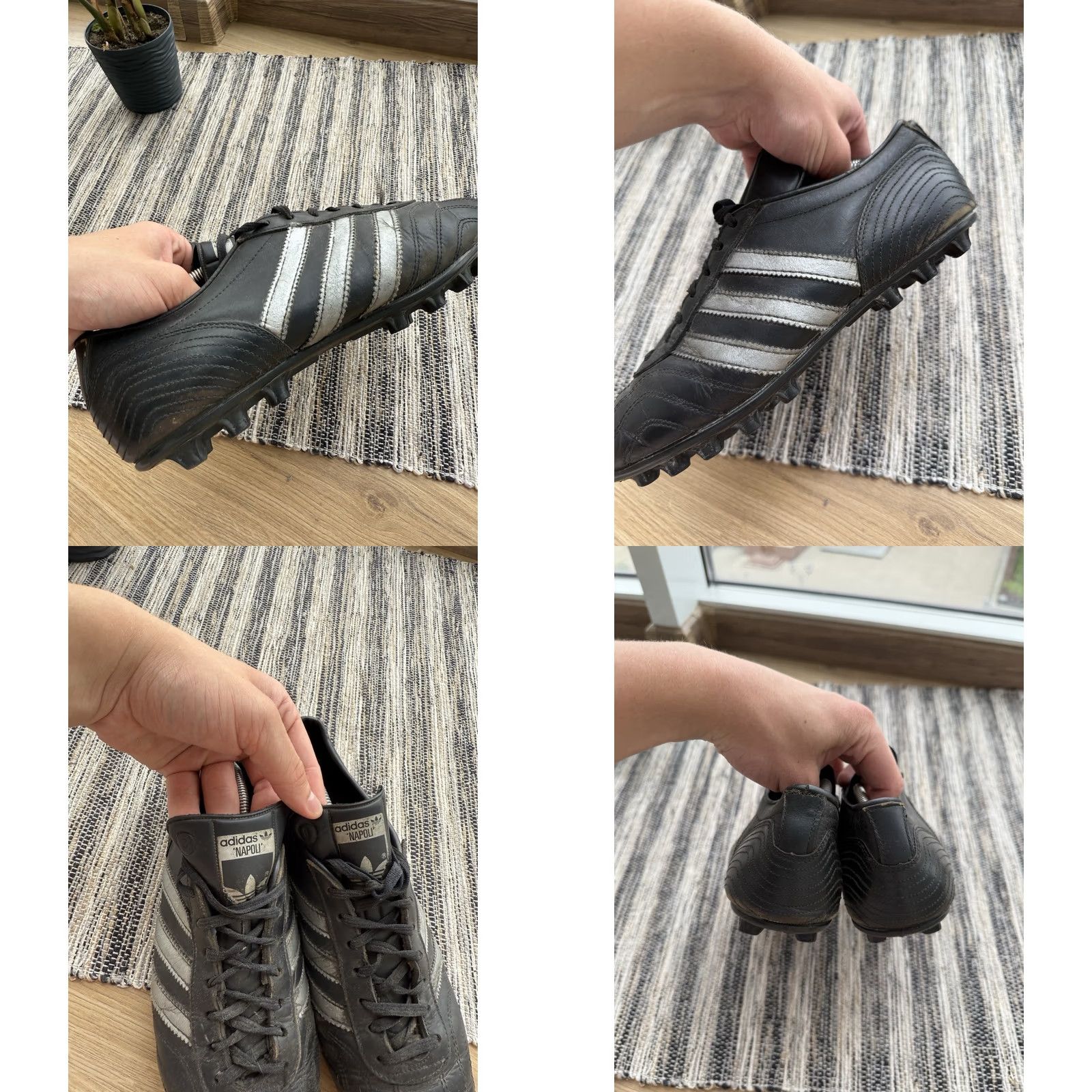 Adidas VINTAGE Adidas Napoli Boots Football US 8 Mens Leather Black 60s 70s FIFA Limited Edition Rare Boots Adidas Napoli Boots Size US 8 / EU 41 - 8 Thumbnail