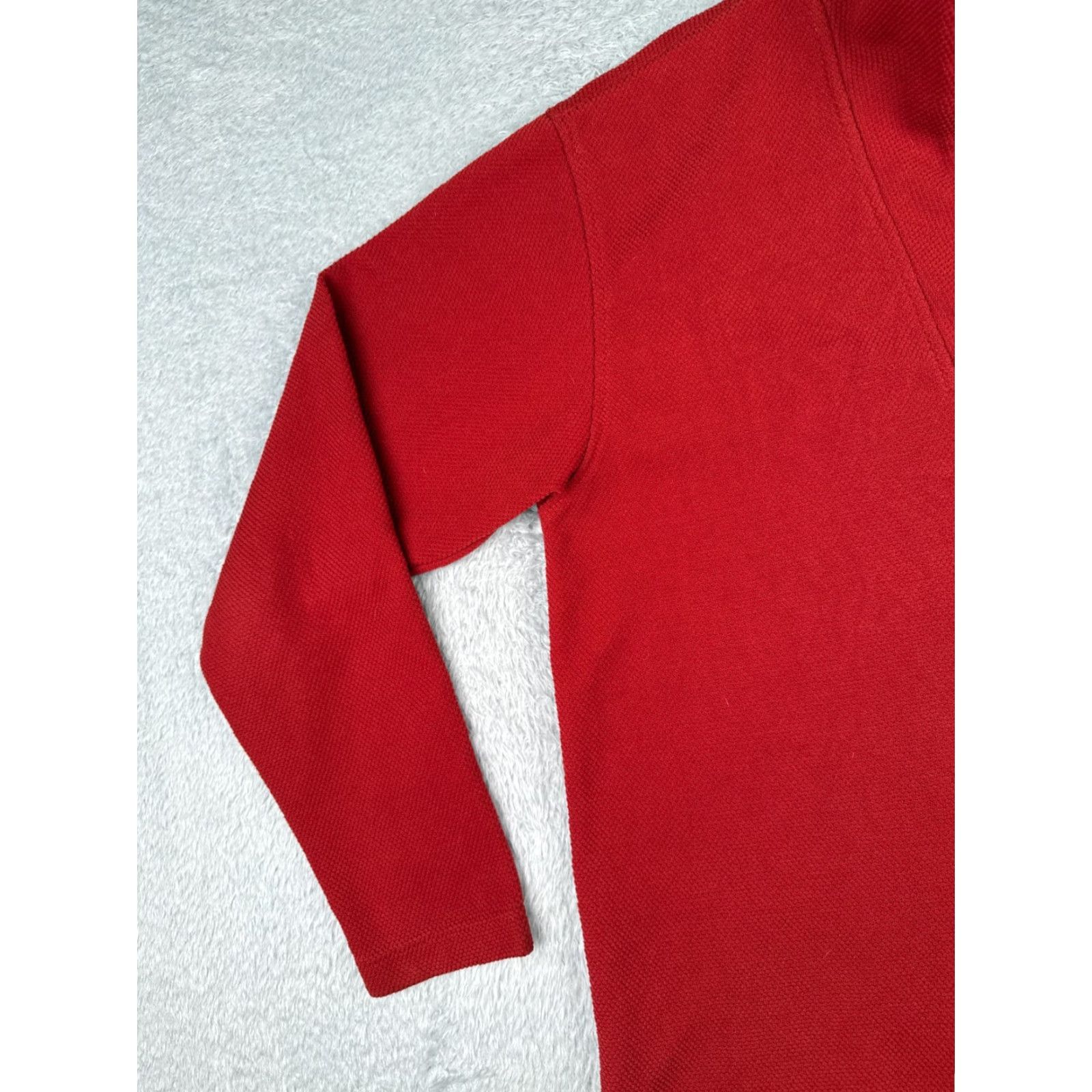 The North Face VINTAGE The North Face Sweater Men Large Red 1/4 Zip Pocket Mock Neck Poly READ Size US L / EU 52-54 / 3 - 3 Thumbnail