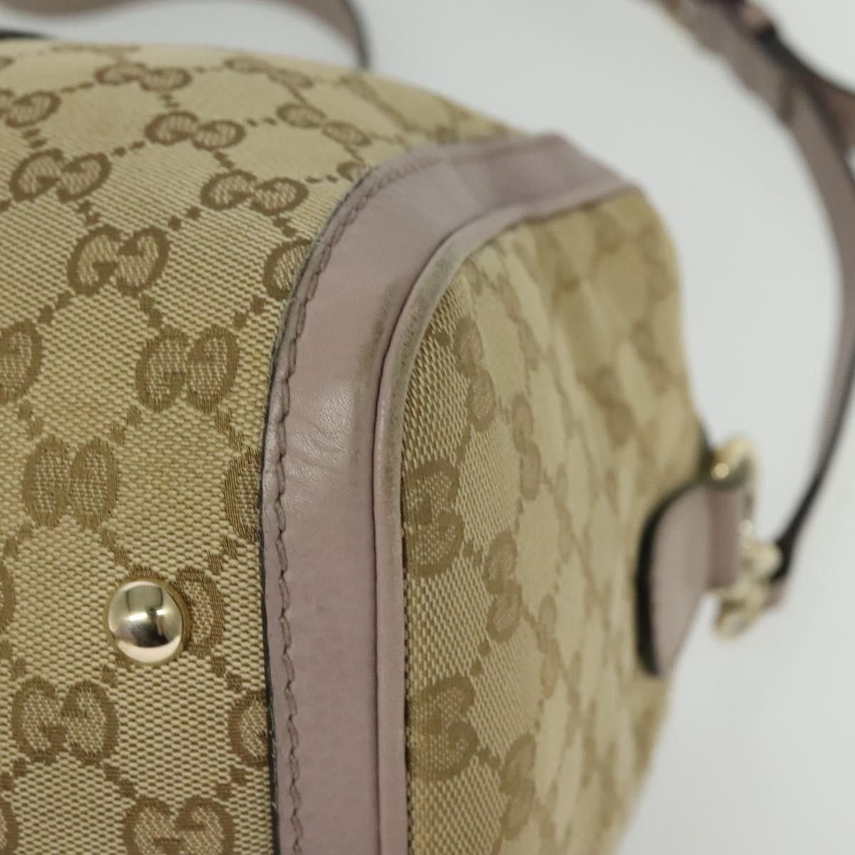 Gucci GUCCI GG Canvas Sherry Line Hand Bag Beige Gold Size ONE SIZE - 13 Thumbnail