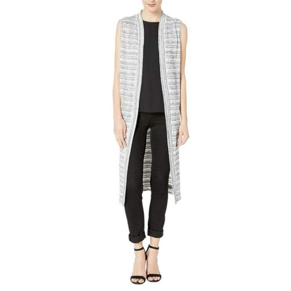 Calvin Klein Calvin Klein Knit Stripes Mélange Vest Duster One Size Size ONE SIZE - 1 Thumbnail