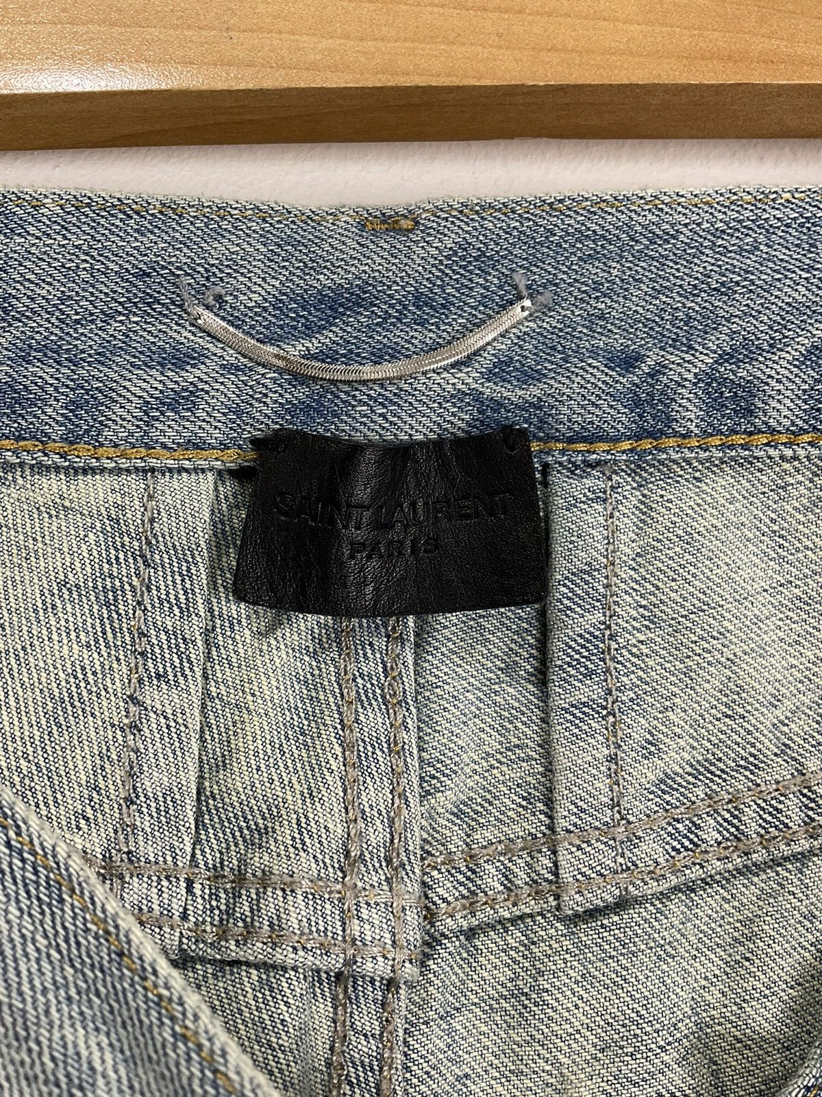 Saint Laurent Paris Saint Laurent Distressed Slim Jean Size US 28 / EU 44 - 11 Thumbnail