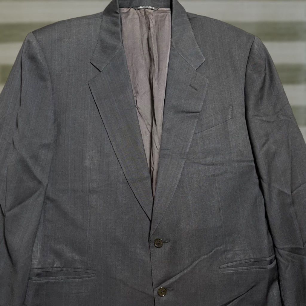 Canali Canali Blazer Mens 42R Wool Black Notch Lapel Two-Button Single-Breasted Jacket Woolen Coat Regular Fit Italy Size 42R - 1 Thumbnail