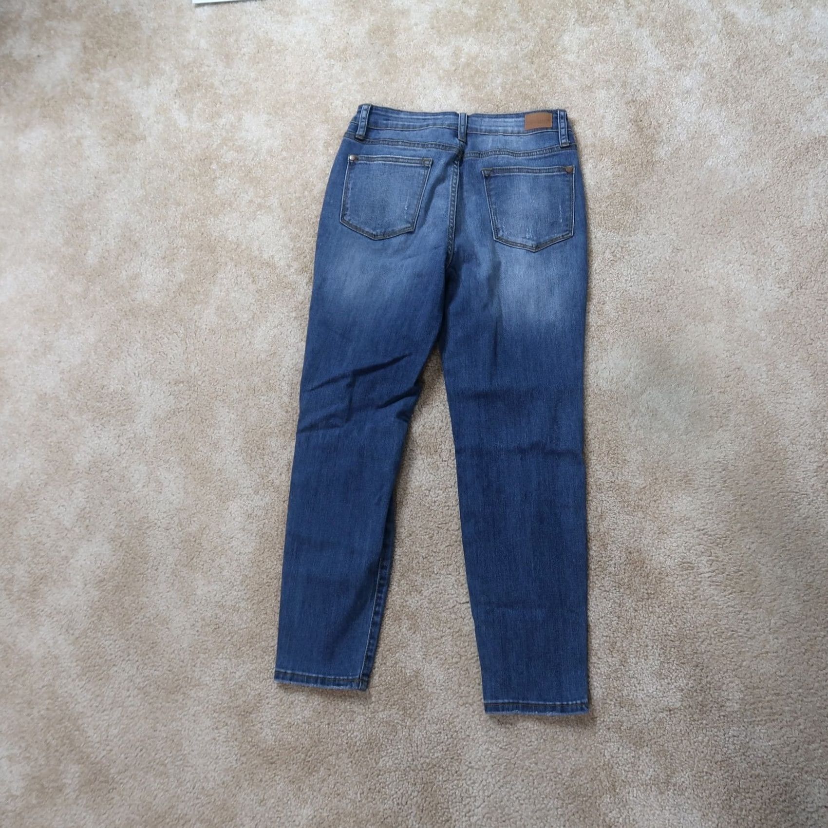 Denime Judy Blue Relaxed Straight Leg Jeans Women's 29 Blue Stretch Denim Size 29" - 6 Thumbnail