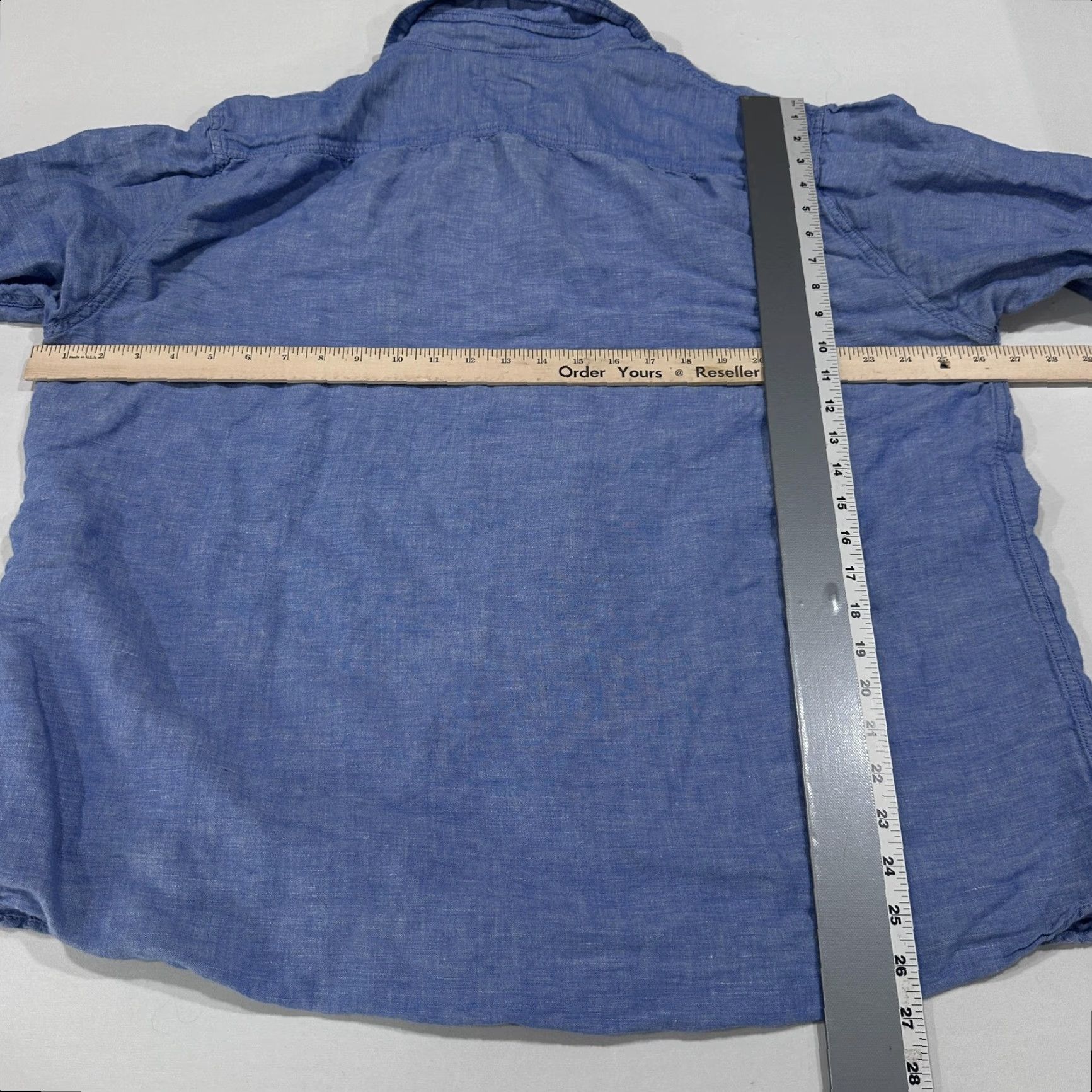 Old Navy Old Navy Shirt Men 2XL Blue Button Up Long Sleeve Linen Cotton Minimalist Casual Size US XXL / EU 58 / 5 - 5 Thumbnail